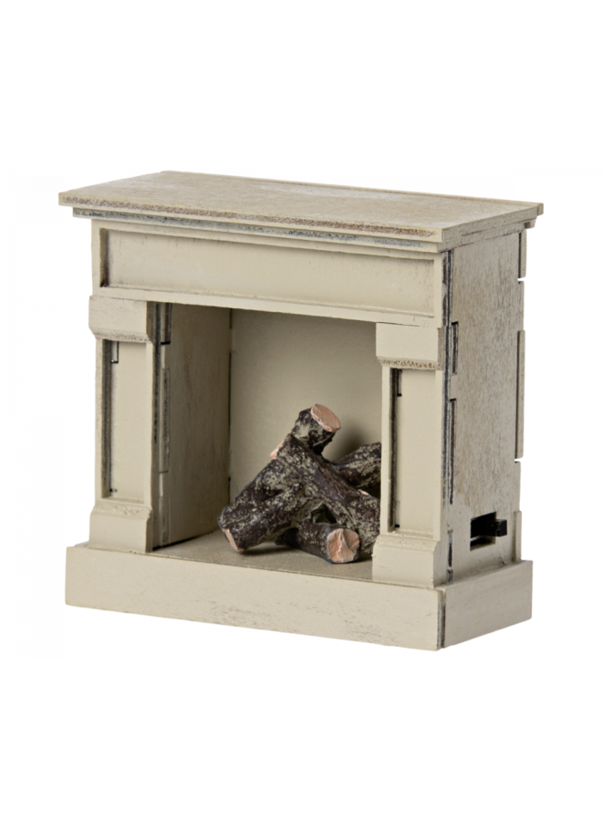 Miniature Fireplace - Off-White (Mouse)
