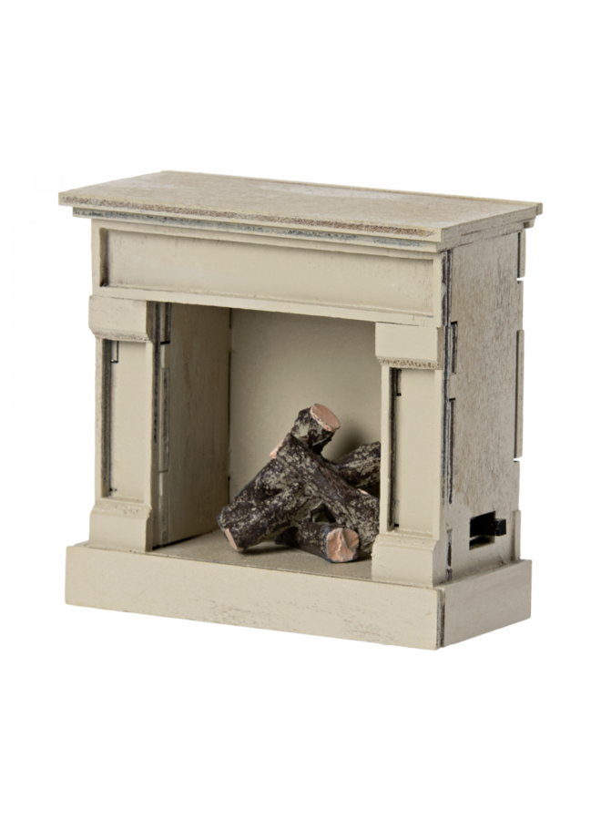Miniature Fireplace - Off-White (Mouse)