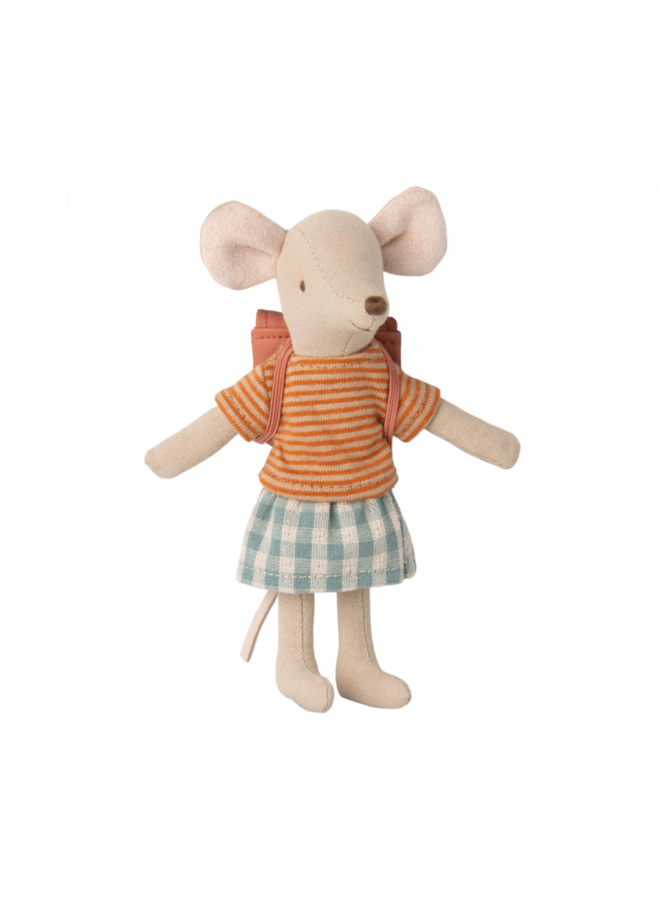 Tricycle Mouse - Big Sister with Bag (Old Rose)