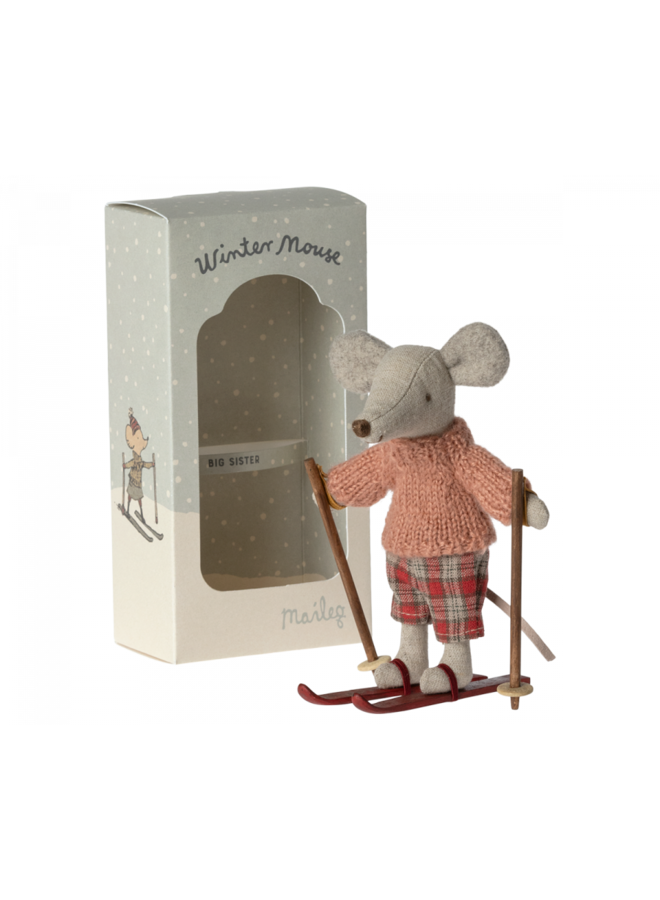 Winter Mouse with Ski Set - Big Sister