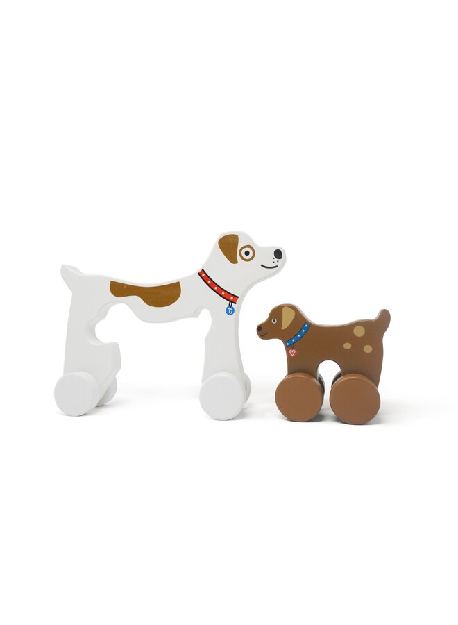 Dog Big & Little Wooden Roller