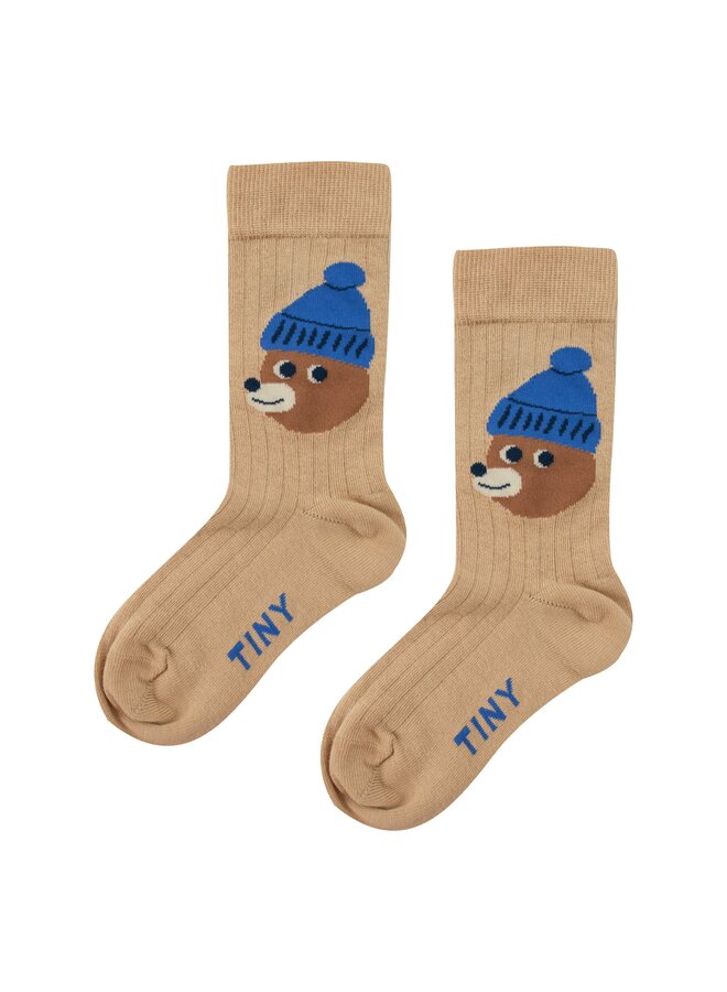 Bears Medium Socks - Almond