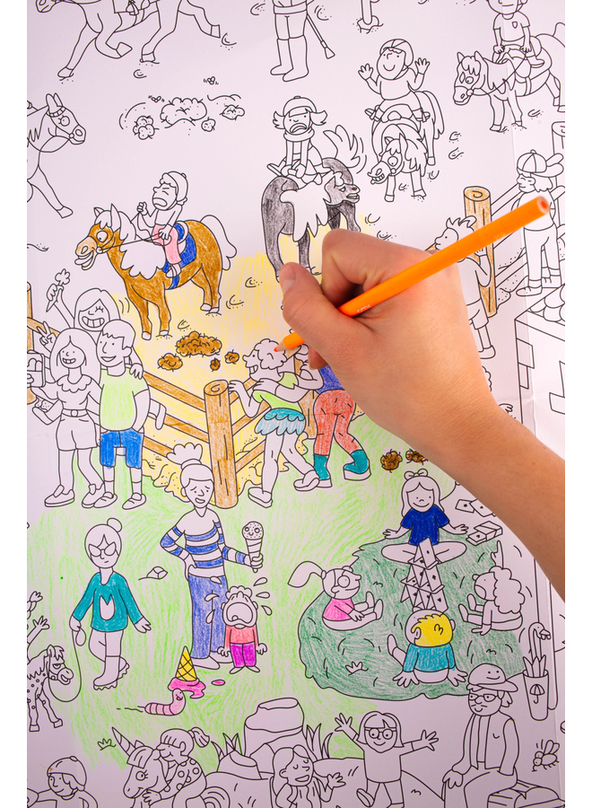 Giant Coloring Poster - Pony Club