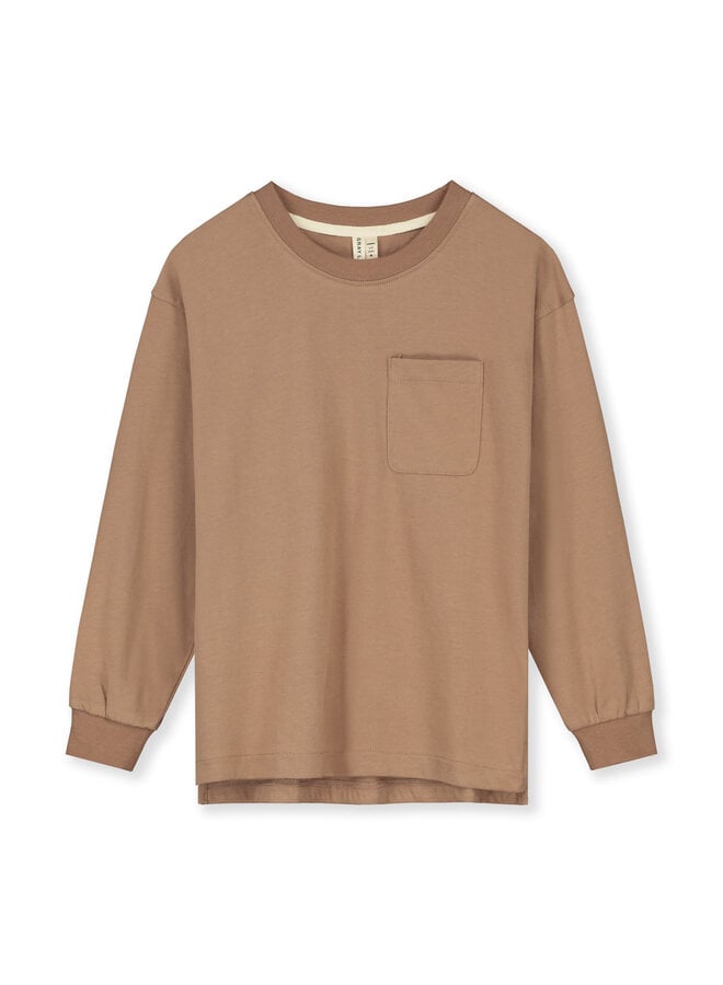 Oversized L/S Tee GOTS - Biscuit