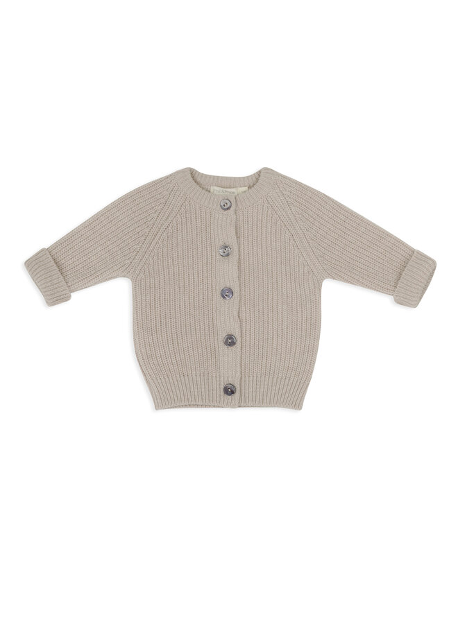 Cashmere-Blend Baby Cardigan - Almond Milk