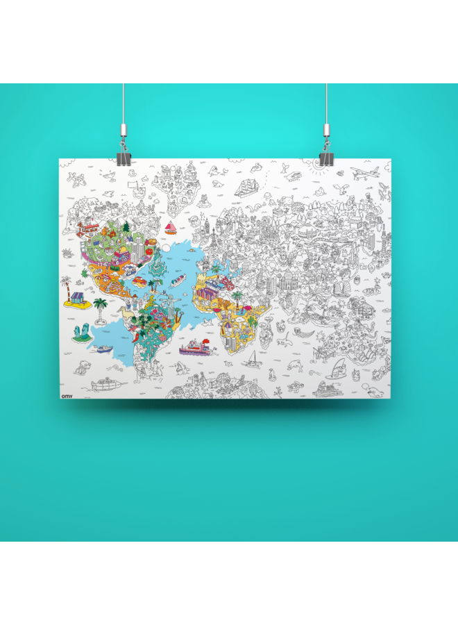 Omy, Giant Coloring Poster - Atlas - Tinker