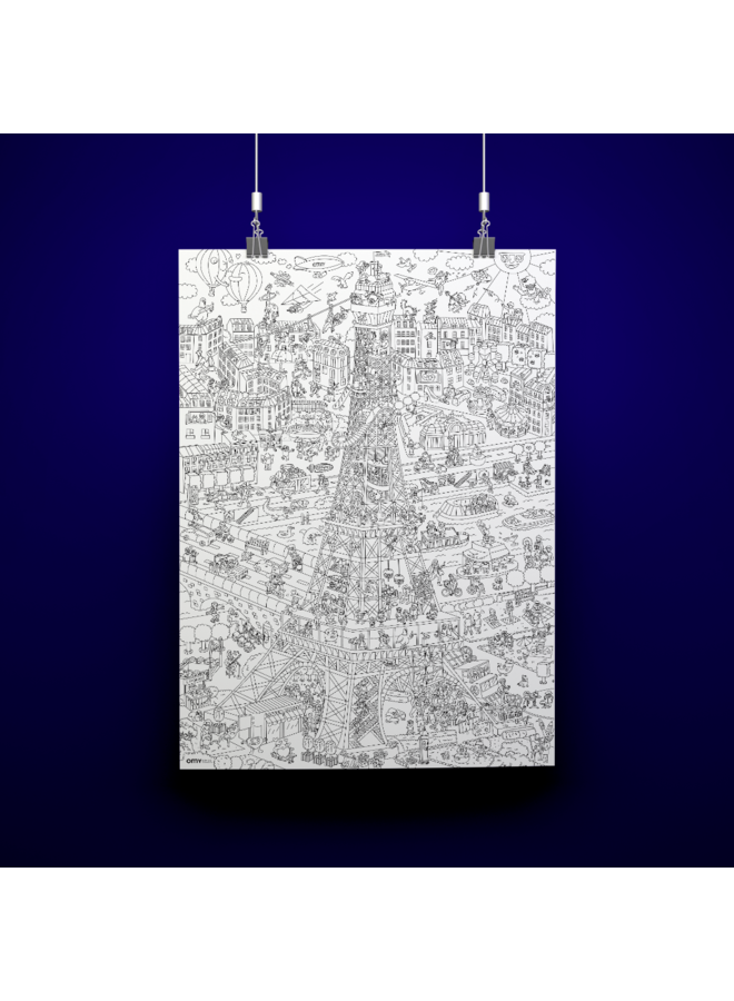 Giant Coloring Poster - Eiffel Tower