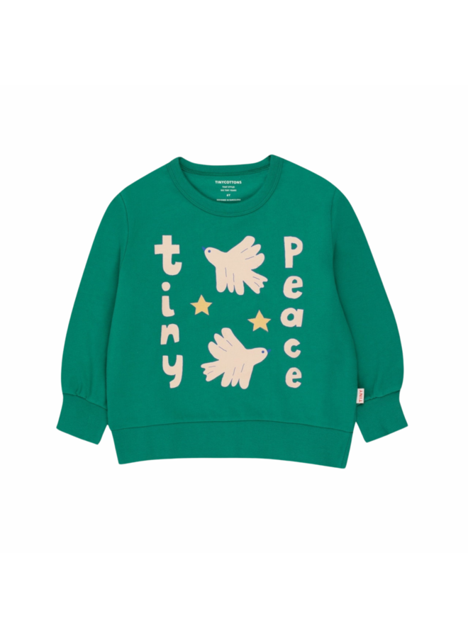 Tiny Peace Sweatshirt - Deep Green