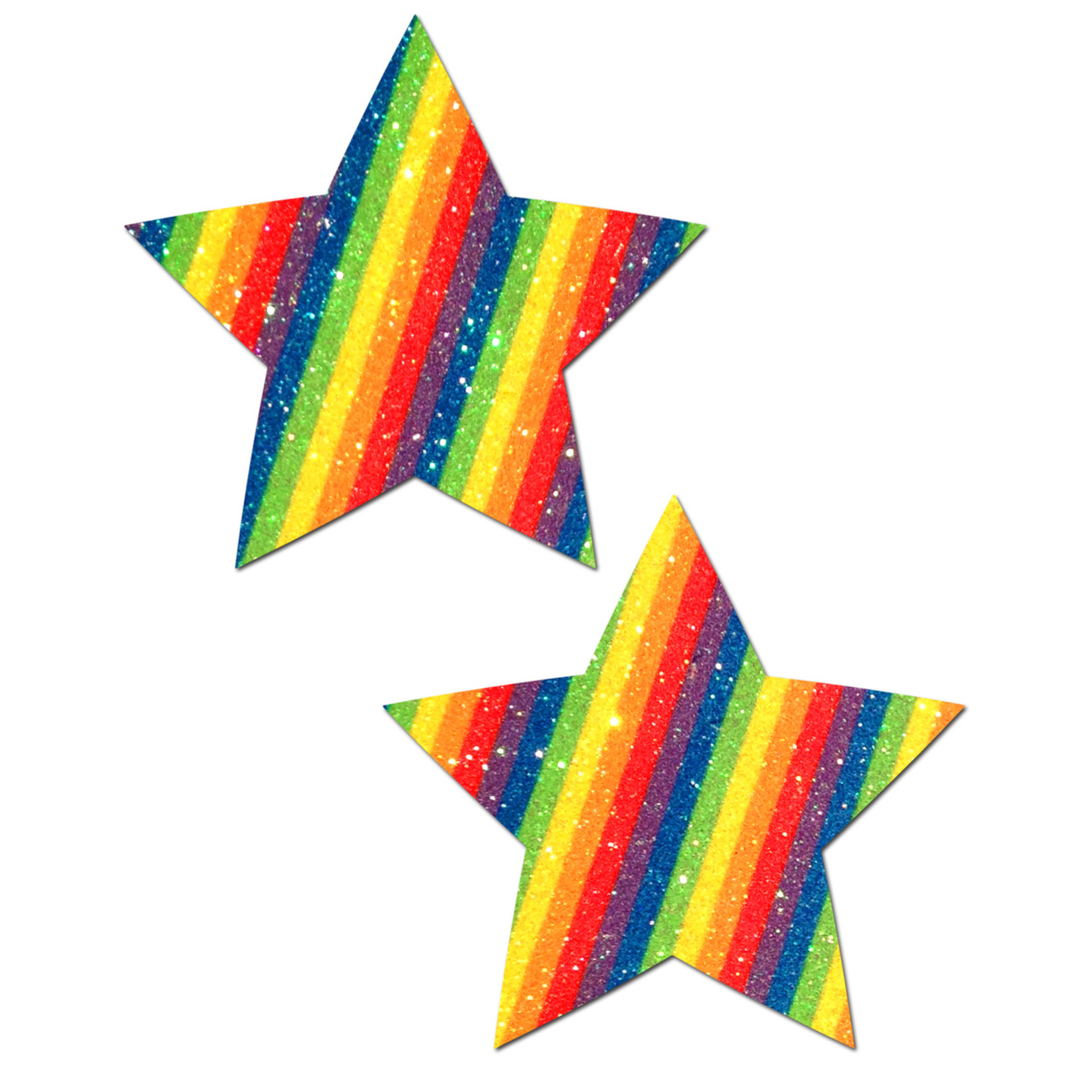 Pastease® Premium Pasties Pastease® Star: Glittering Double Rainbow Star Nipple Pasties