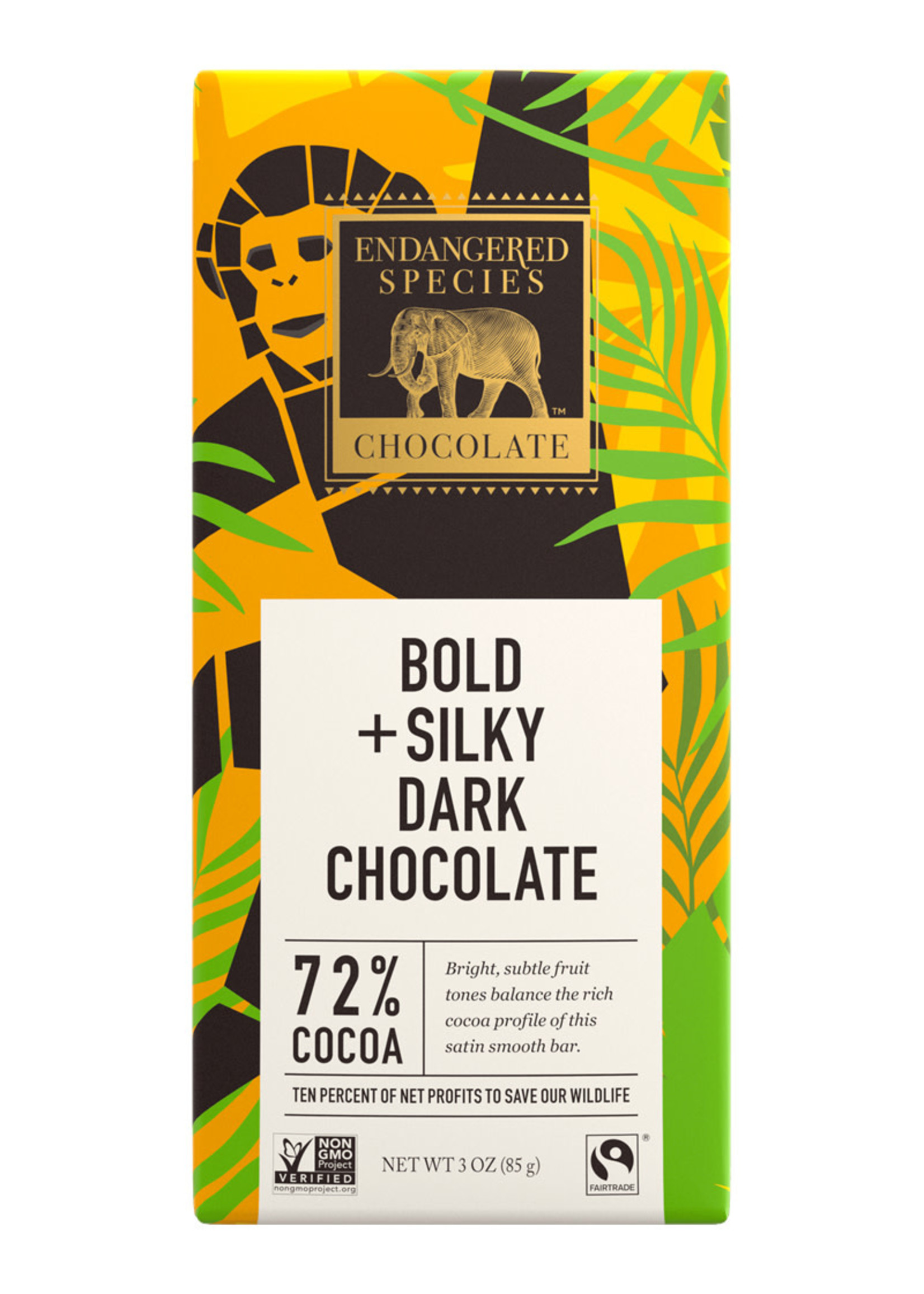Endangered Species Endangered Species - Dark Chocolate Bar, Chimpanzee Smooth Dark