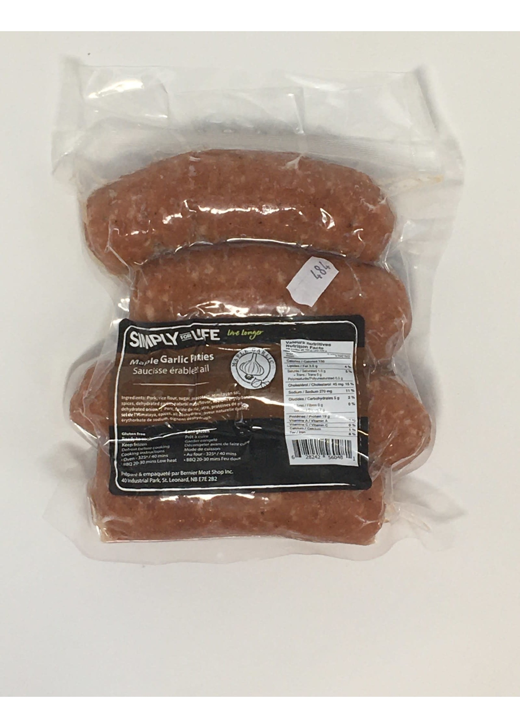 Simply For Life SFL - Sausages, Maple Garlic