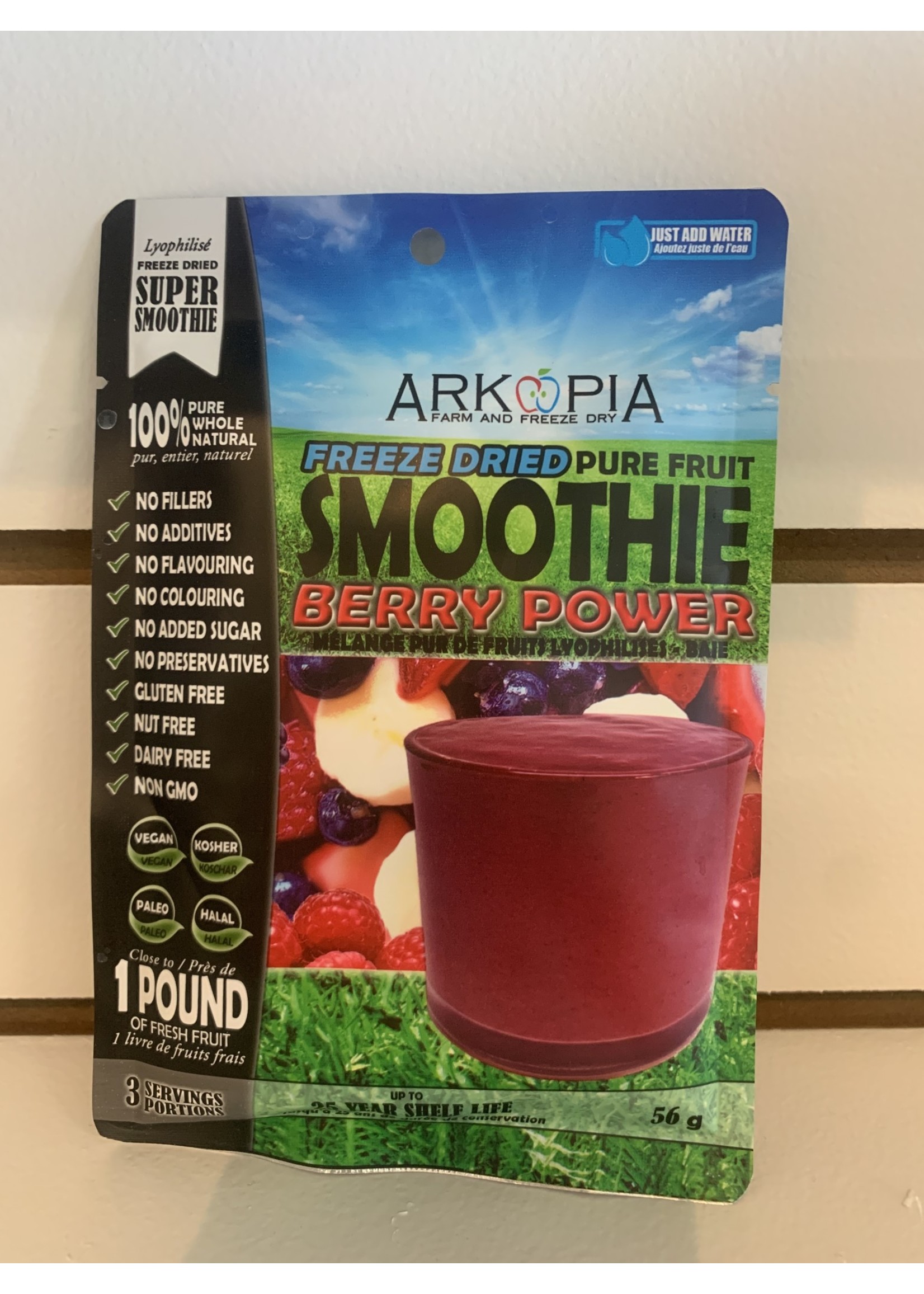 Arkopia Arkopia - Freeze Dried Smoothies, Berry Power (56g)