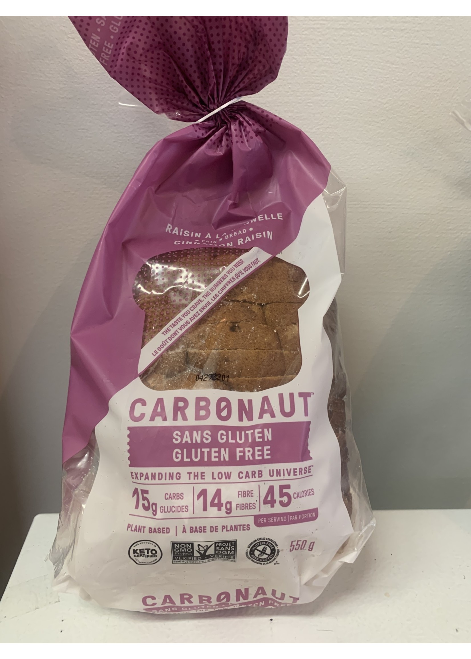 Carbonaut Carbonaut - GF Cinnamon Raisin Bread