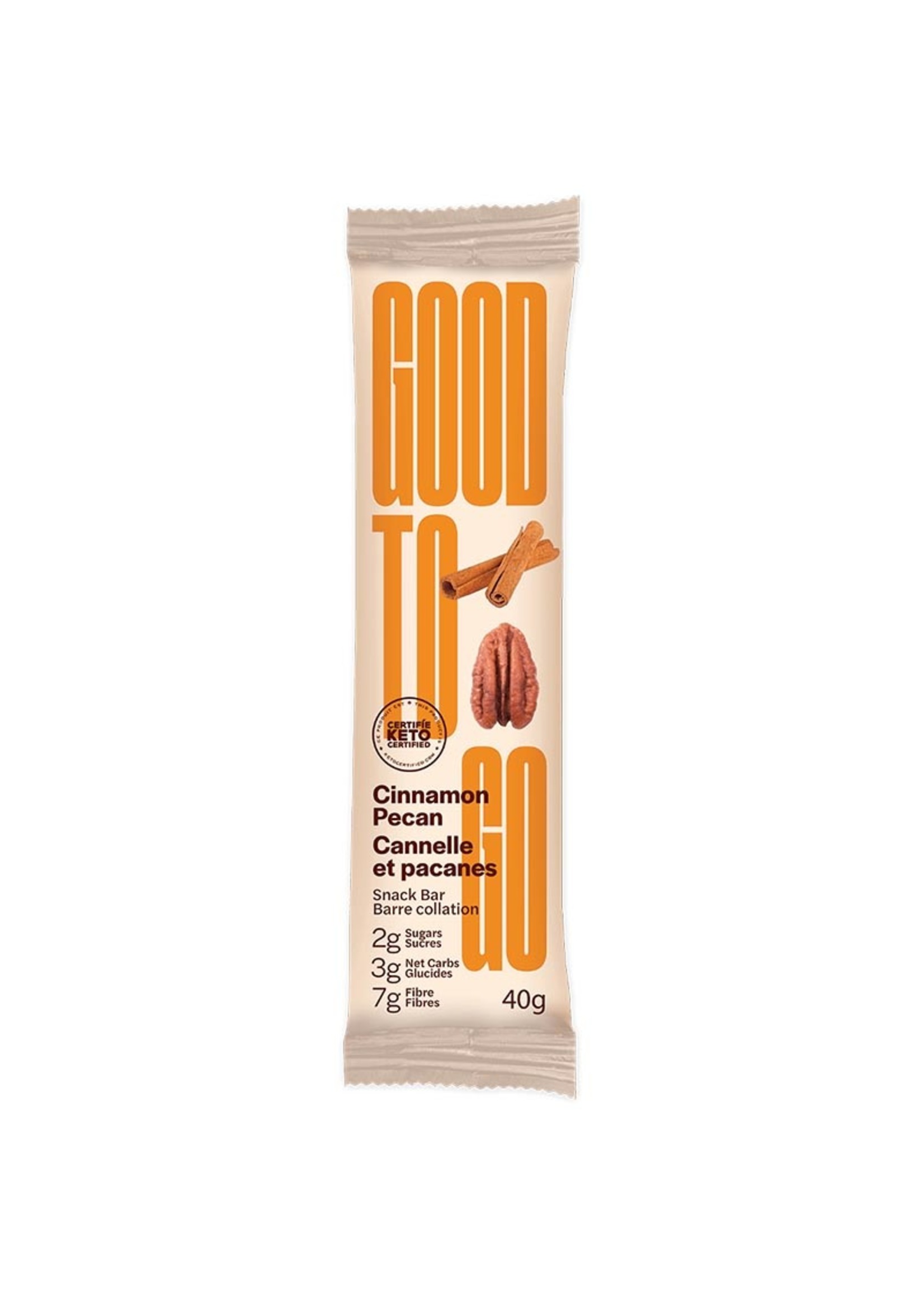 Good To Go Good To Go - Keto Bar, Cinnamon Pecan (40g)