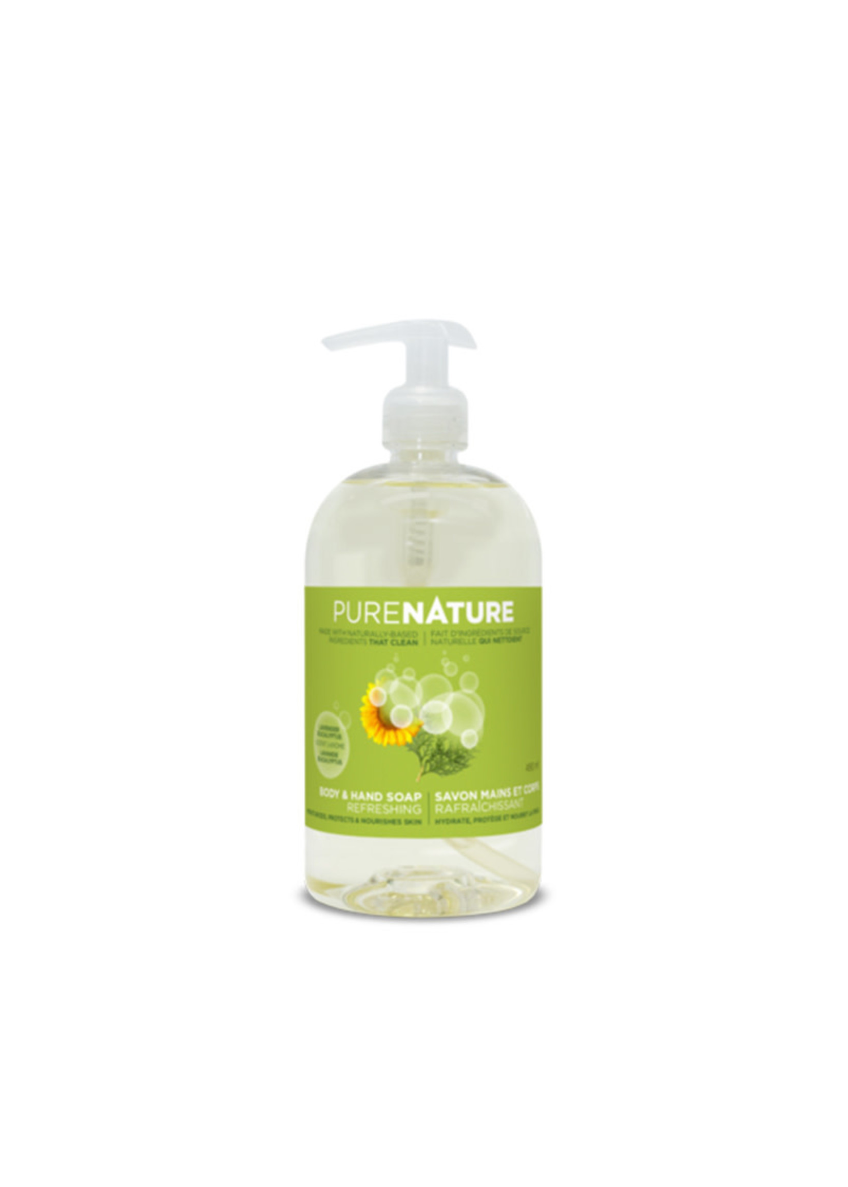 Purenature Purenature - Moisturizing Hands & Body Soap, Eucalyptus+Lavender Refreshing (490ml)