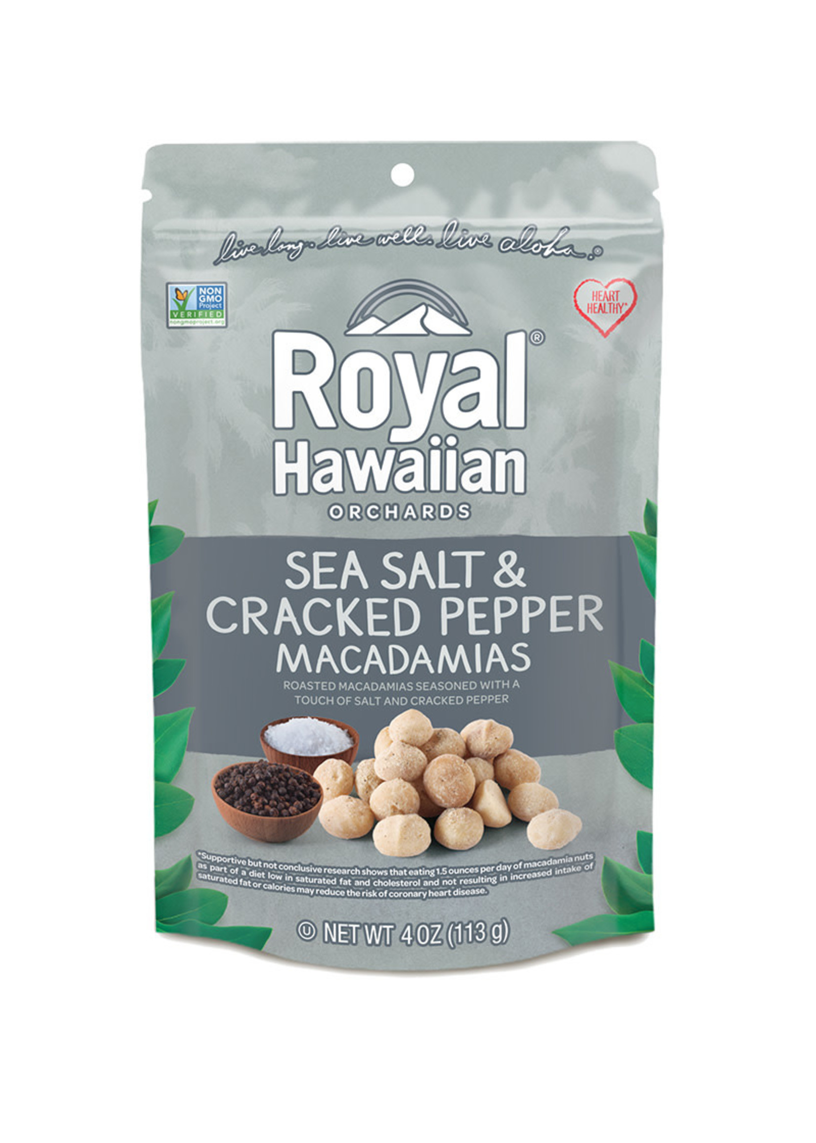 Royal Hawaiian Orchards Royal Hawaiian Orchards - Macadamia Nuts, Sea Salt & Cracked Pepper (113g)