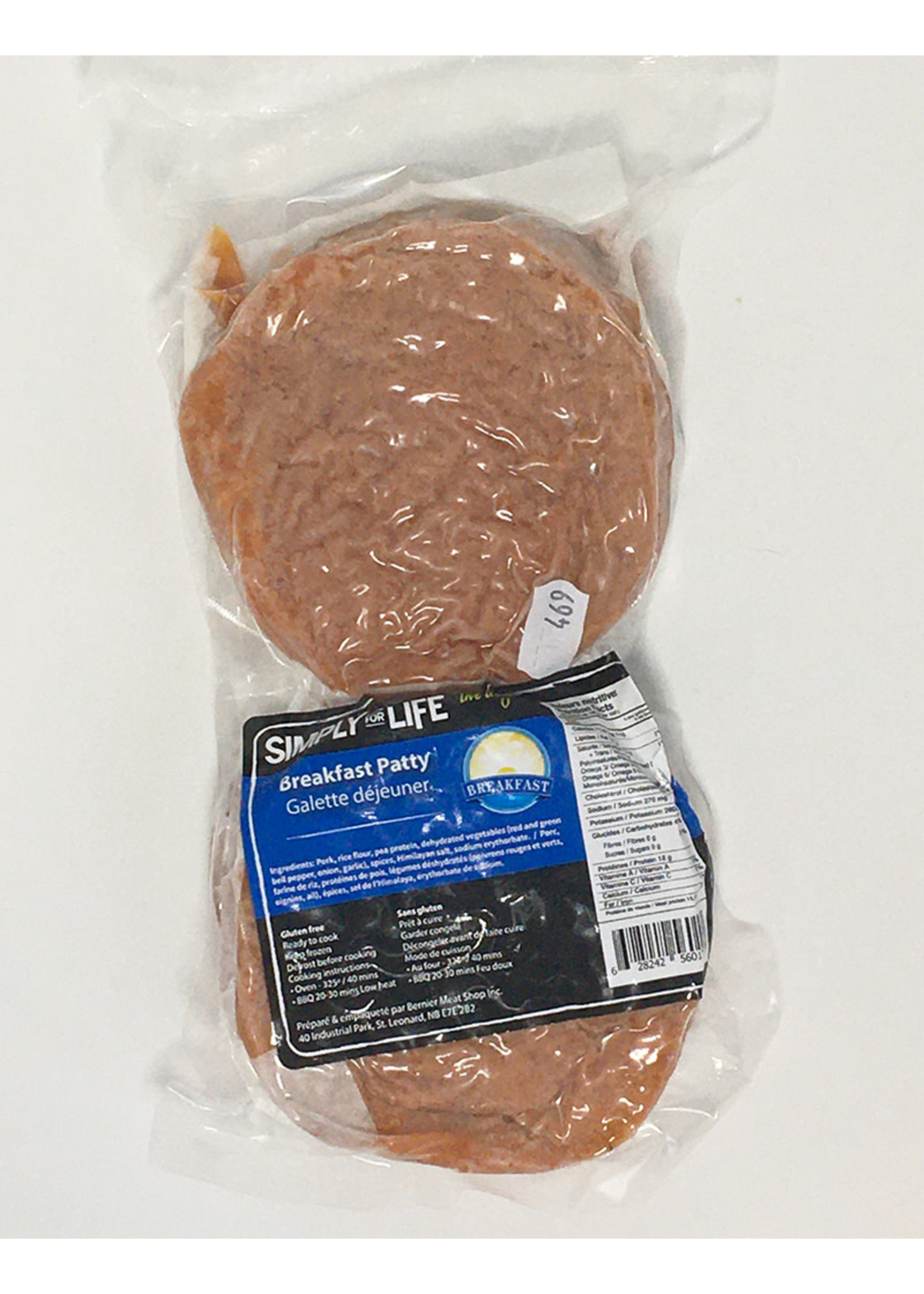 Simply For Life SFL - Sausage Patties, Breakfast