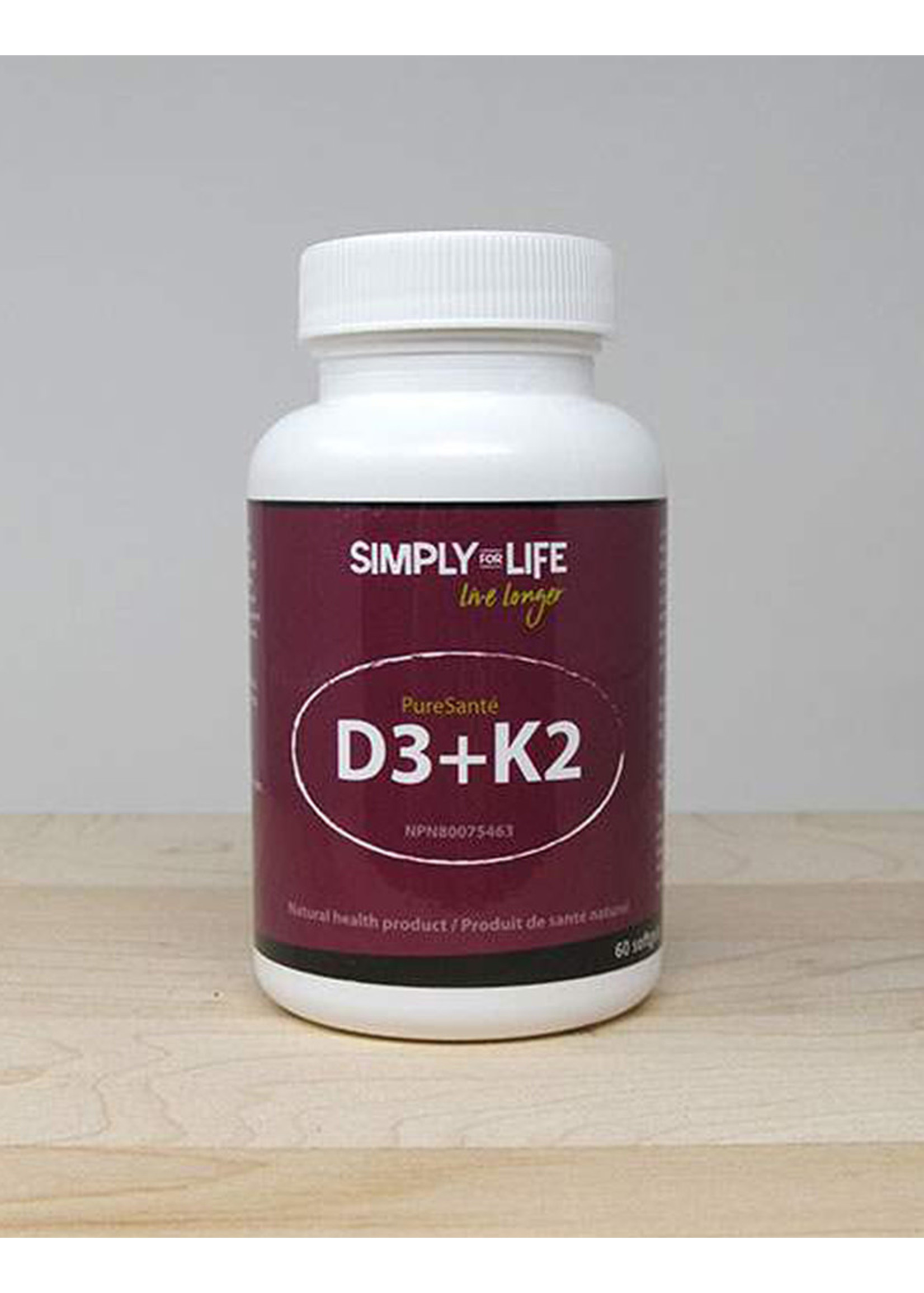 Simply For Life SFL - Vitamin D3 & K2 (60 softgels)