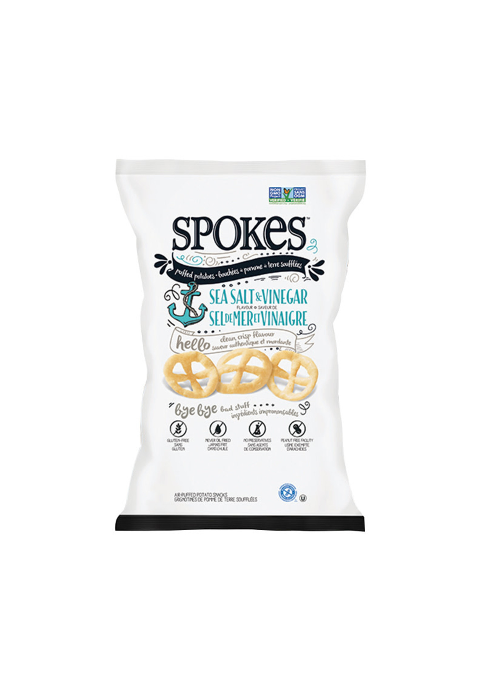 Spokes Snacks Spokes Snacks - Sea Salt & Vinegar (80g)