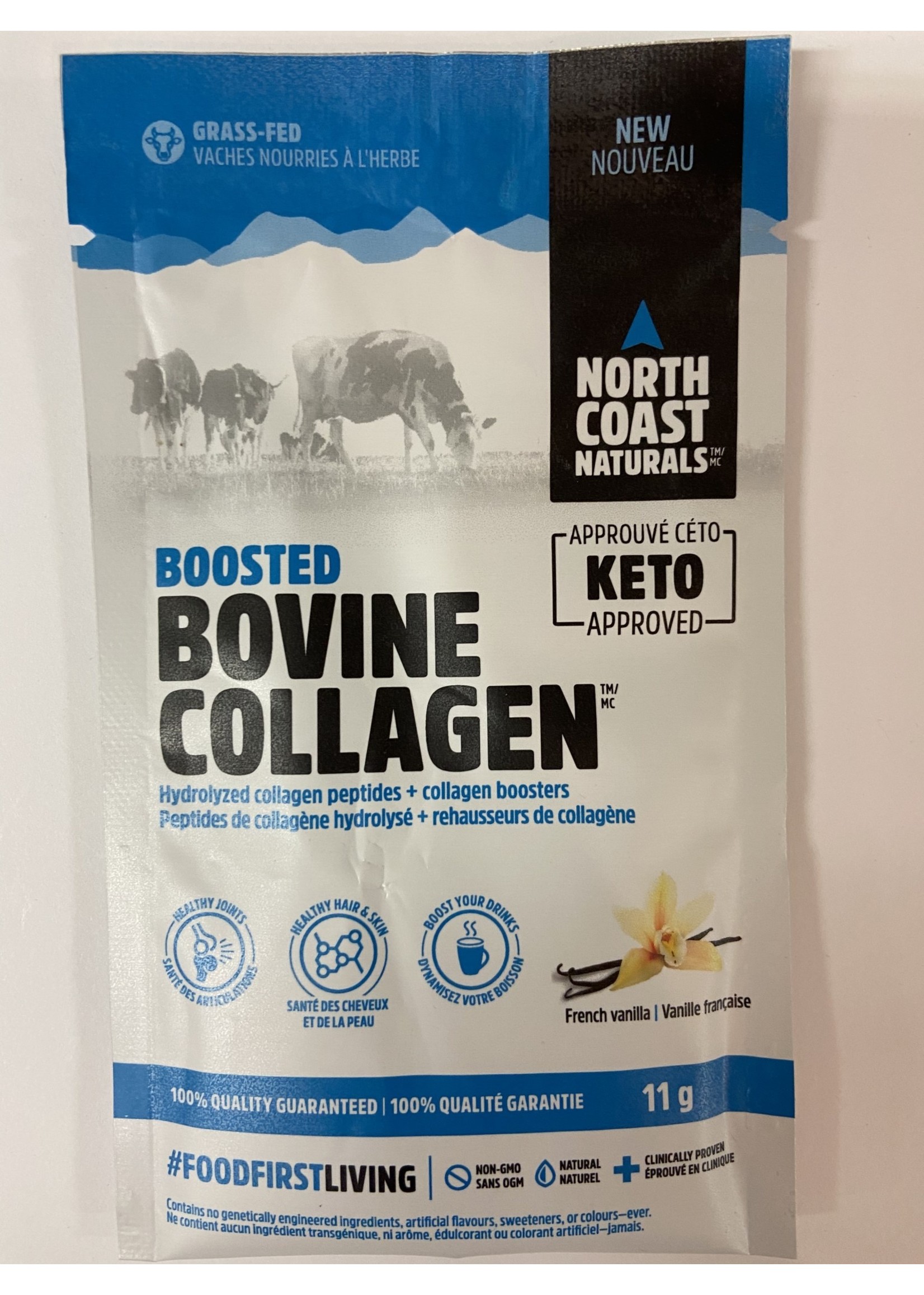 North Coast Naturals North Coast Naturals - Boosted Bovine Collagen, French Vanilla (11g)