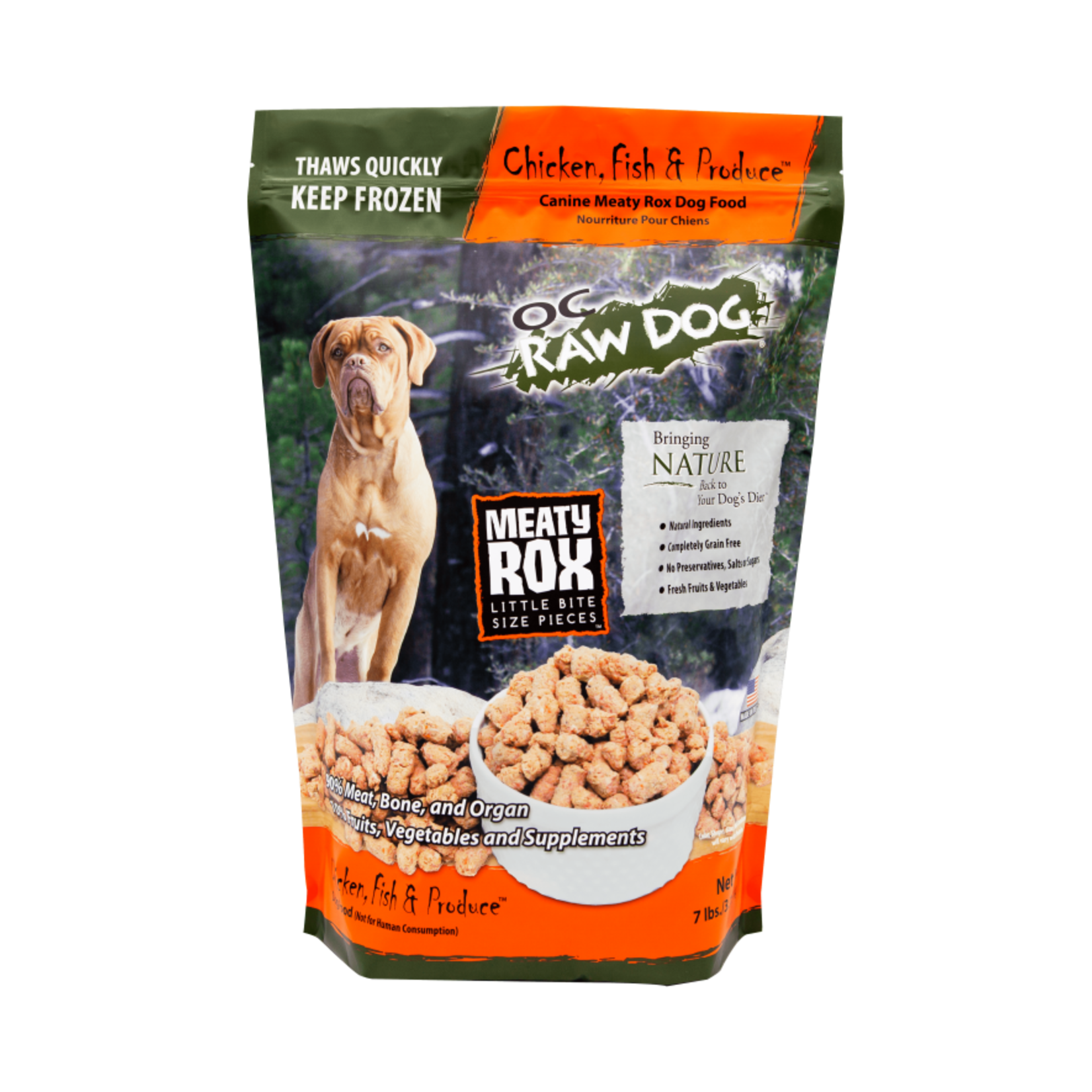 OC Raw OC Raw Frozen Rox Chicken, Fish & Produce 7lb