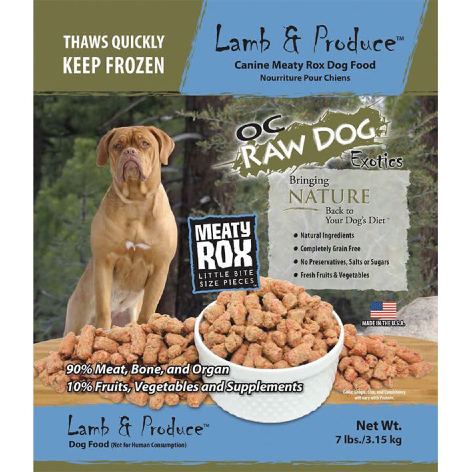 OC Raw OC Raw Frozen Rox Lamb & Produce 7lb