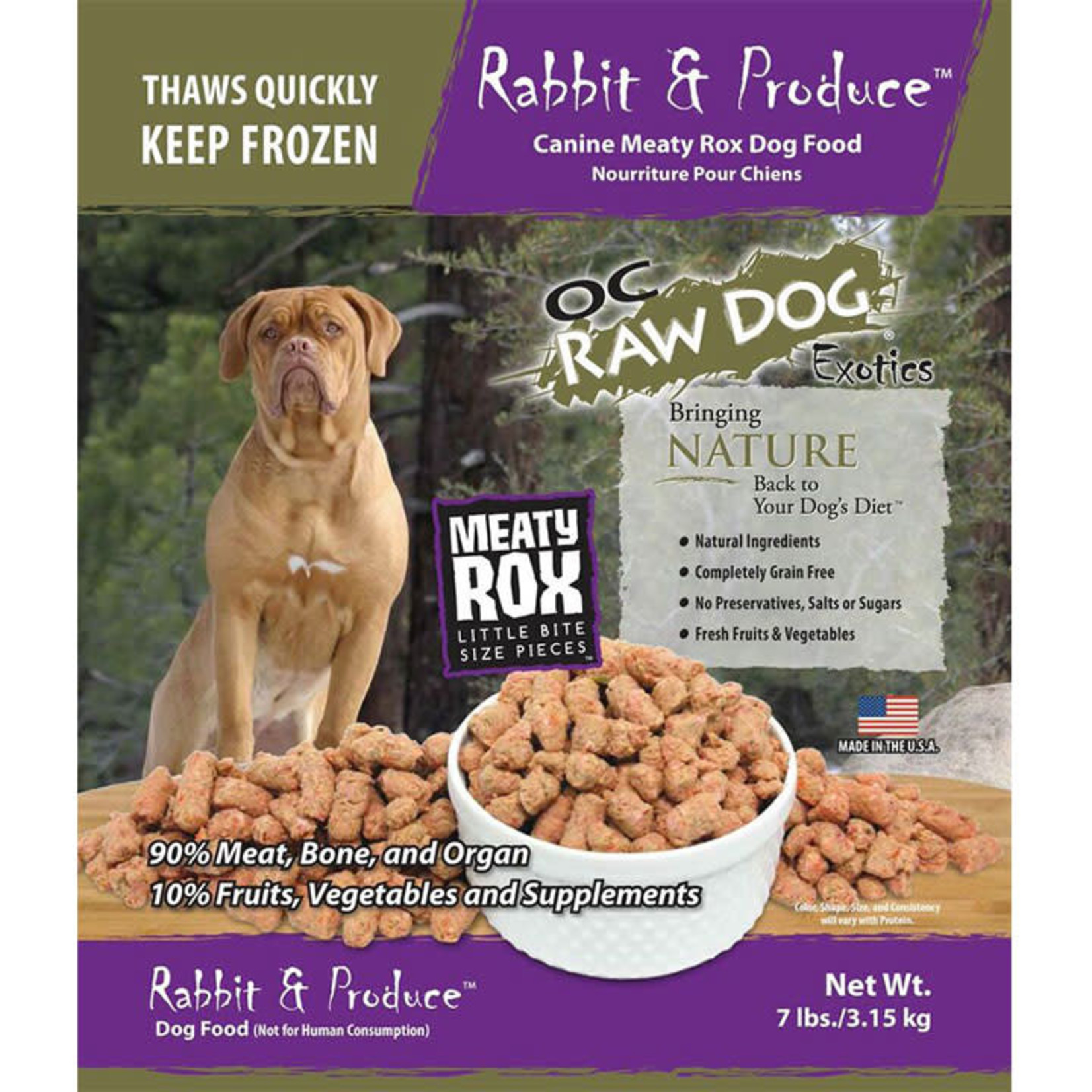 OC Raw OC Raw Frozen Rox Rabbit & Produce 7lb