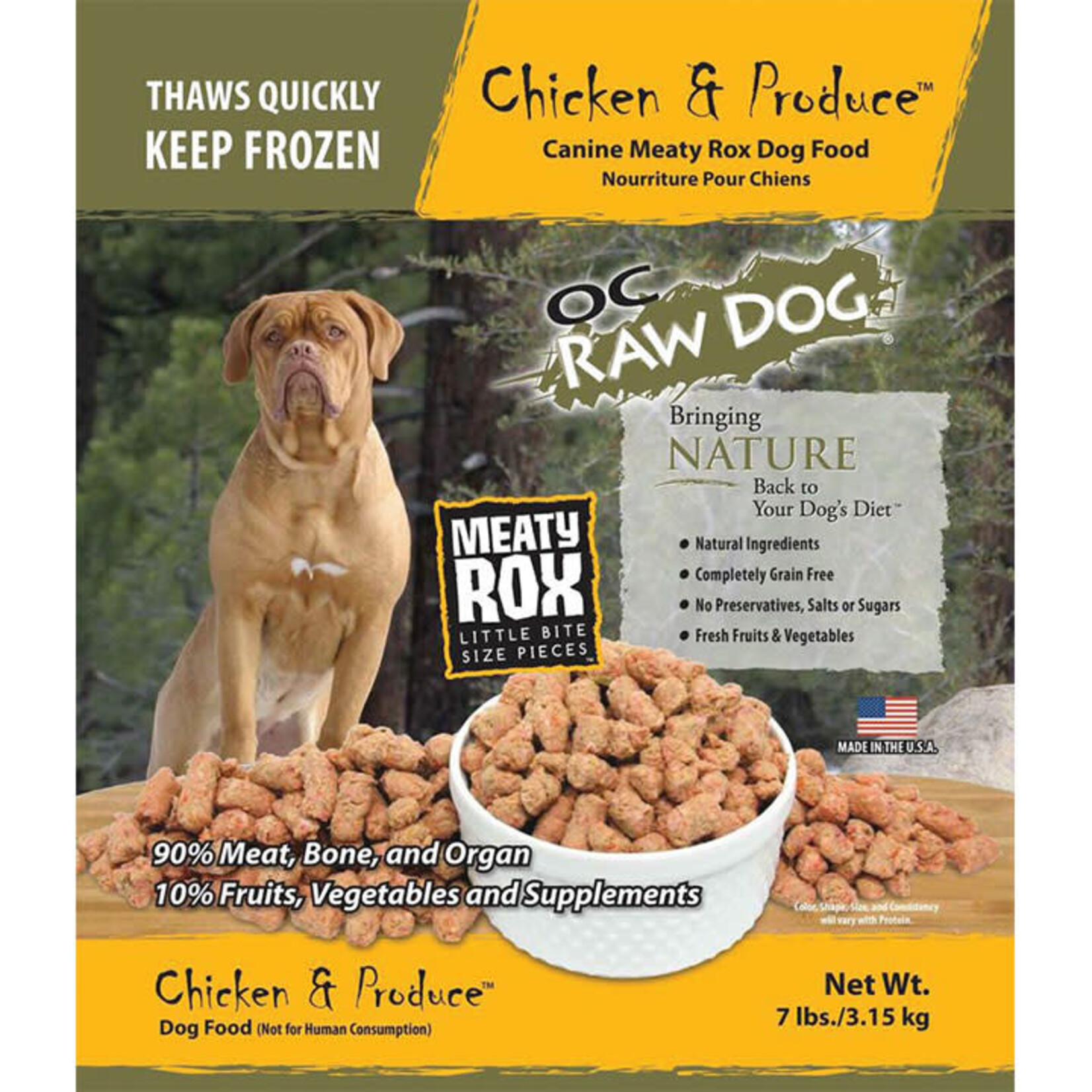 OC Raw OC Raw Frozen Rox Chicken & Produce 7lb