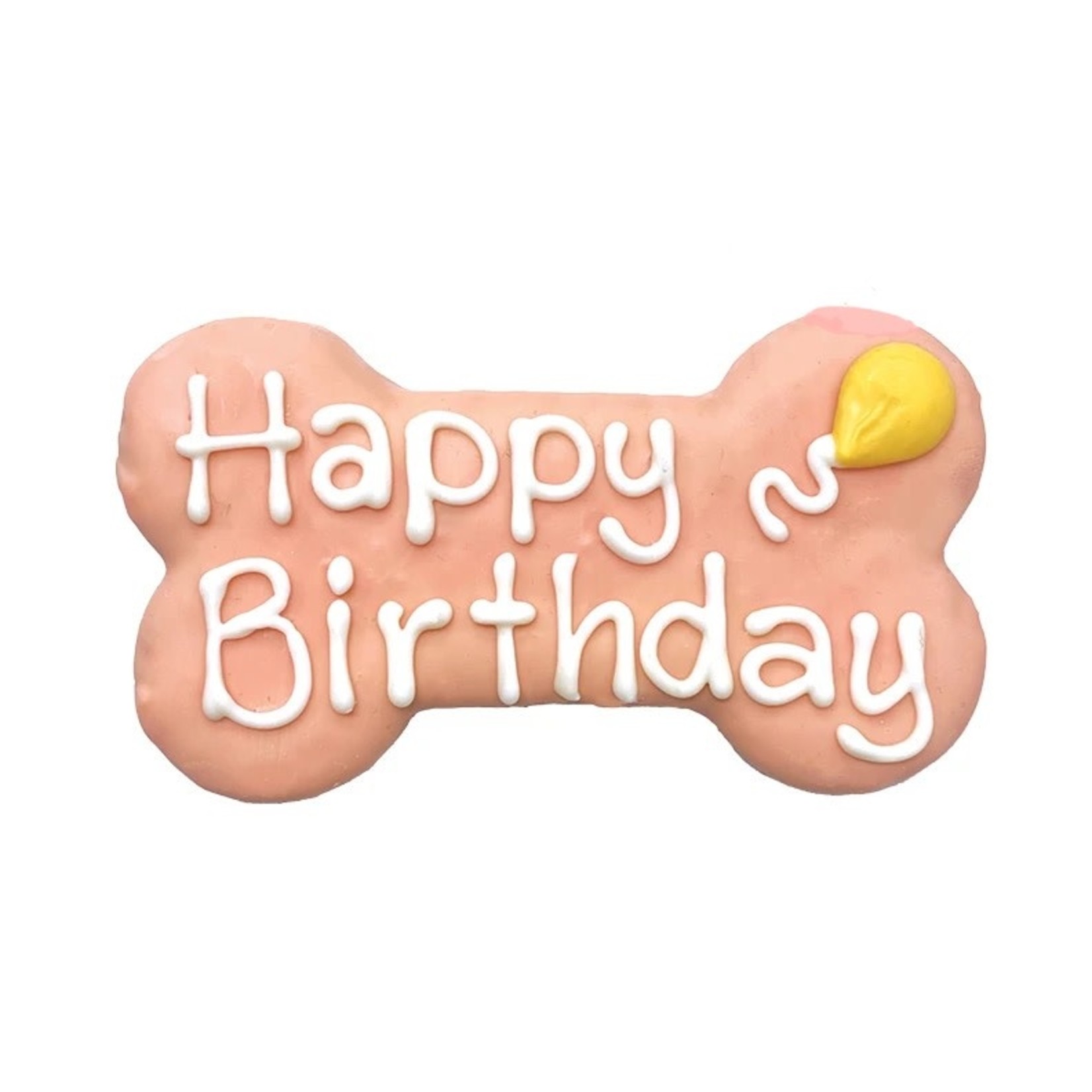 Bakery Birthday Bone w/Paw Pink 6”