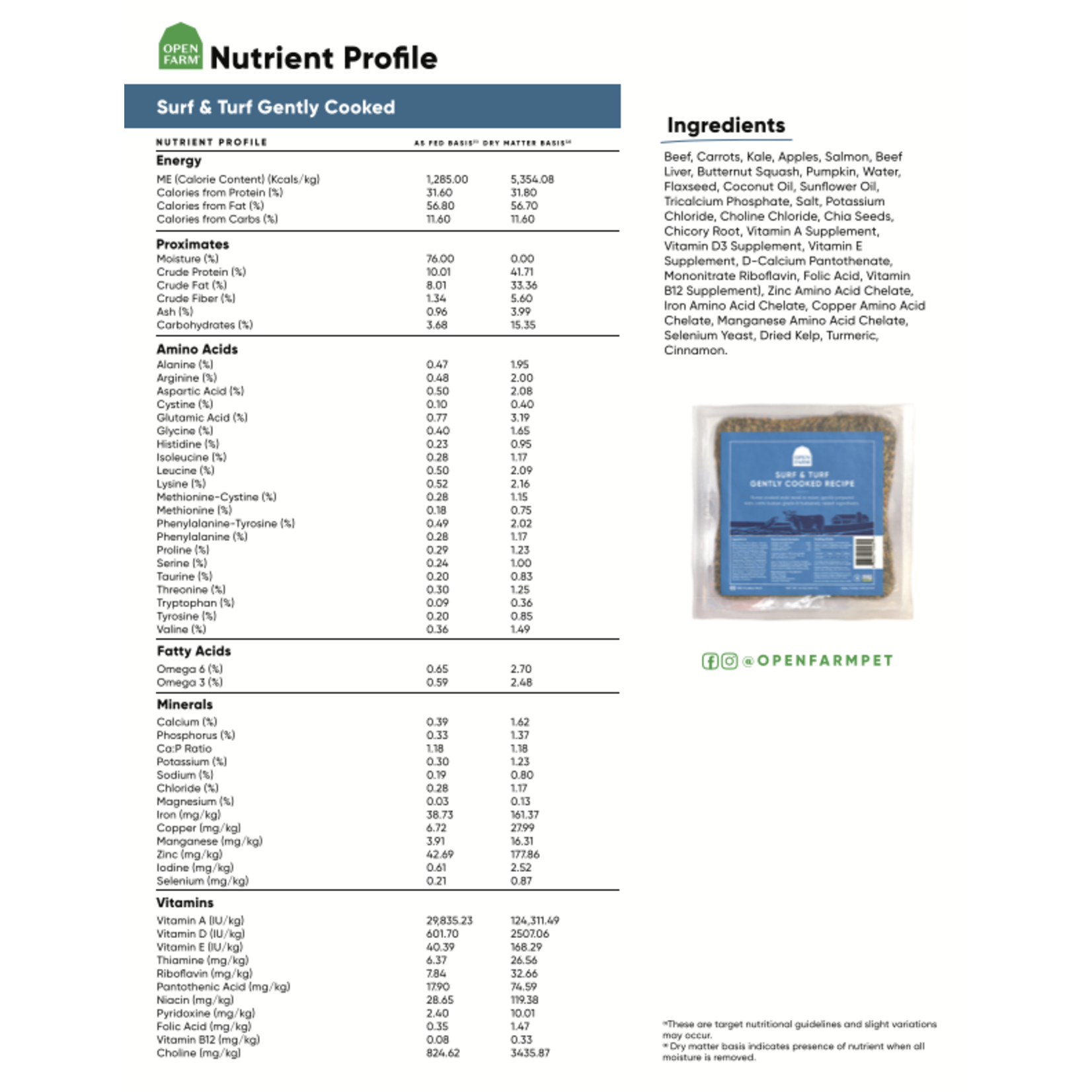 Open Farm Open Farm Gently Cooked Surf & Turf 96oz box