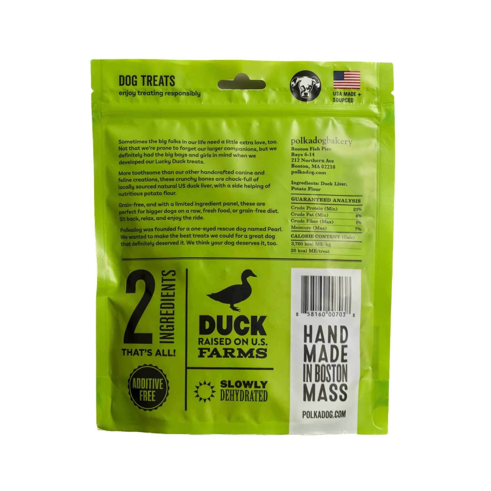 Polka Dog Bakery Polka Dog Bones Lucky Duck 7oz