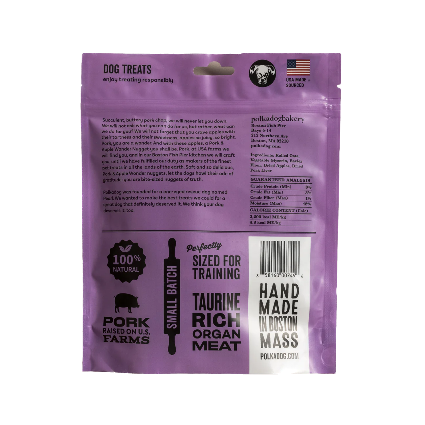 Polka Dog Bakery Polka Dog Wonder Nuggets Pork Apple 10oz