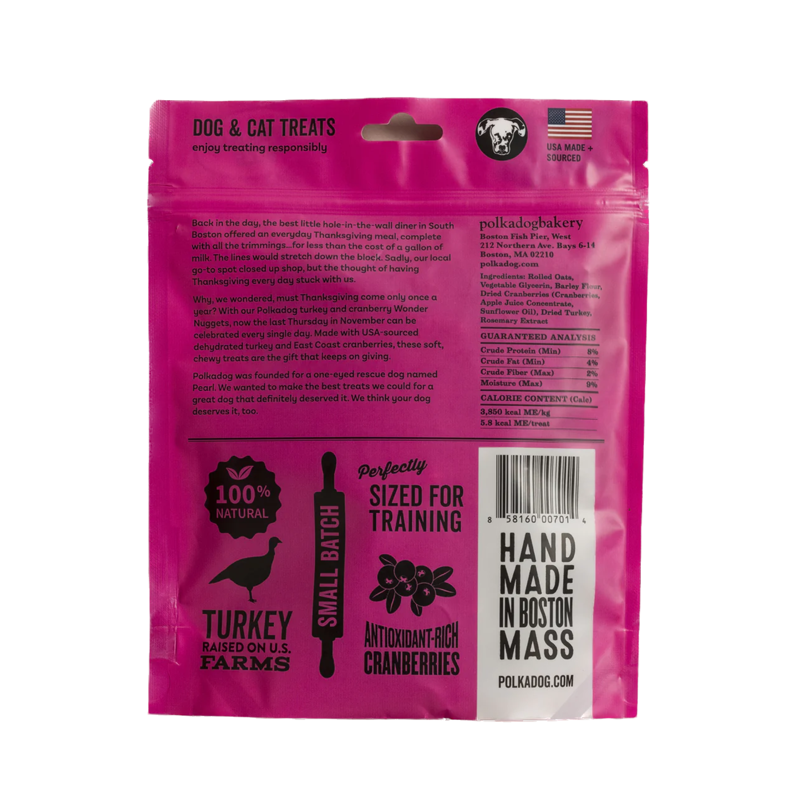 Polka Dog Bakery Polka Dog Wonder Nuggets Turkey Cranberry 10oz