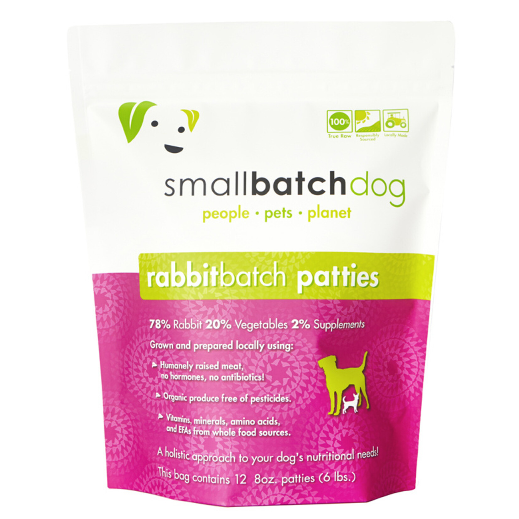 Smallbatch Smallbatch Dog Frozen Patties Rabbit 6lb