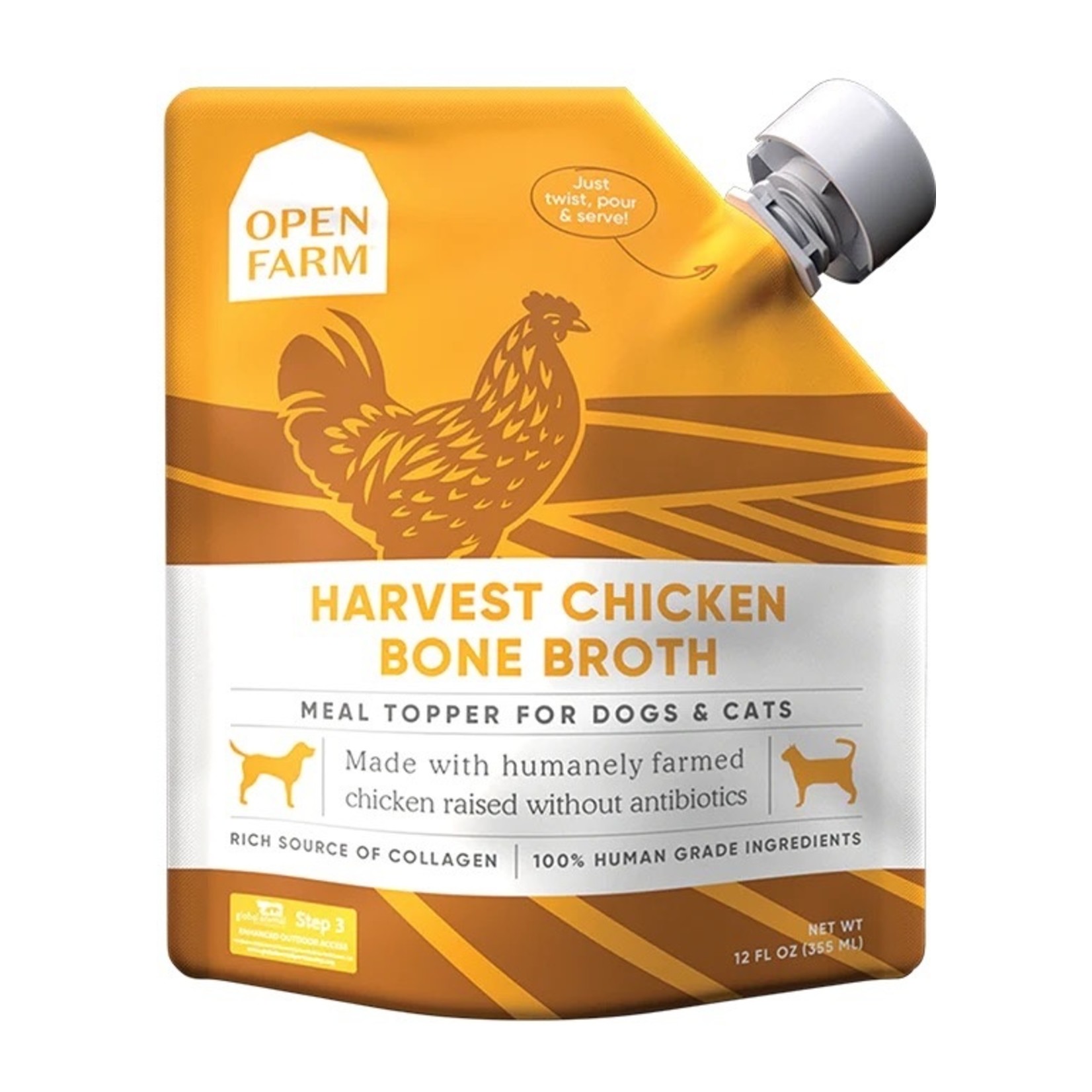 Open Farm Open Farm Bone Broth Harvest Chicken 12oz