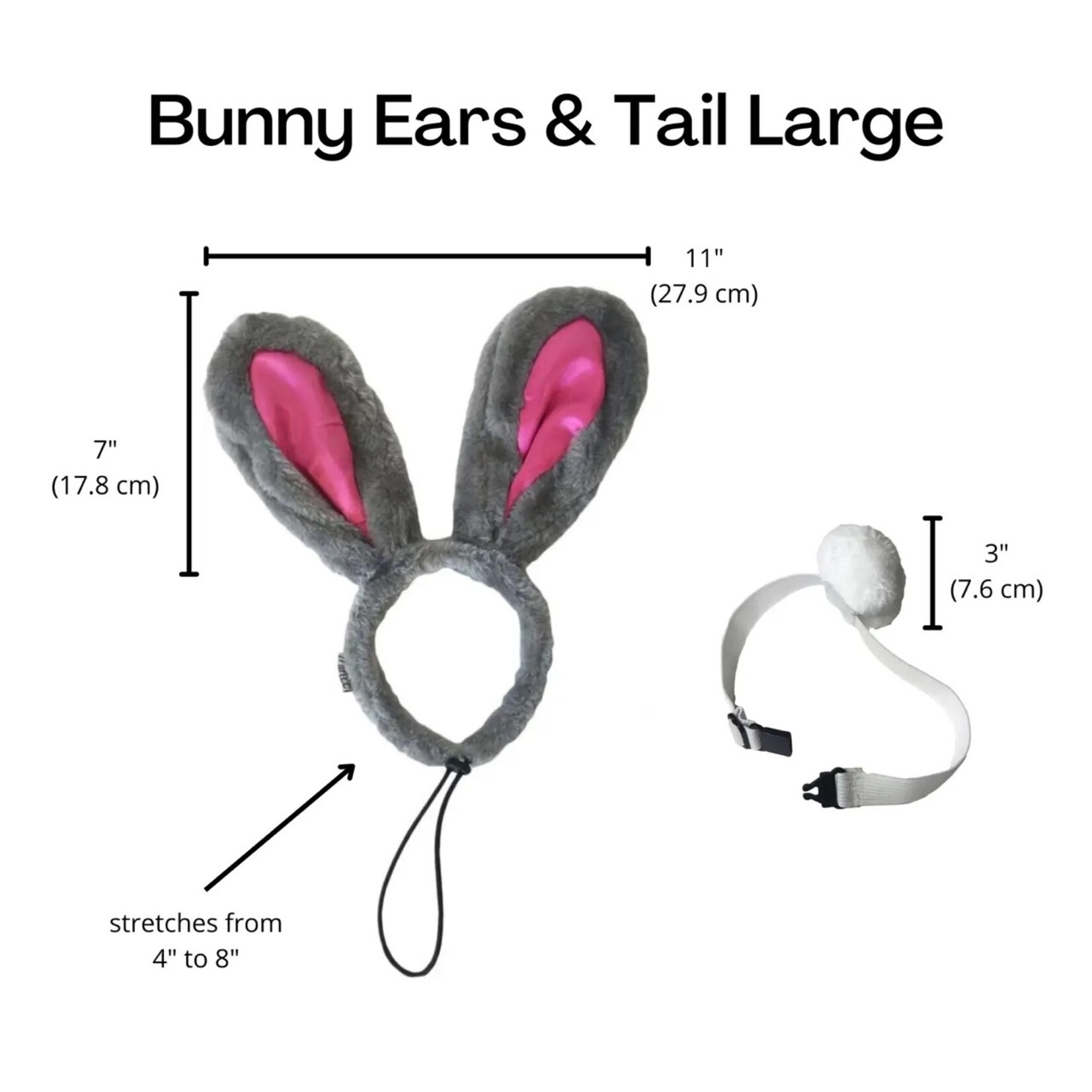 Easter Midlee Headband Bunny Ears w/Tail Set