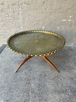 GOODWOOD Large Brass Tray on Stand