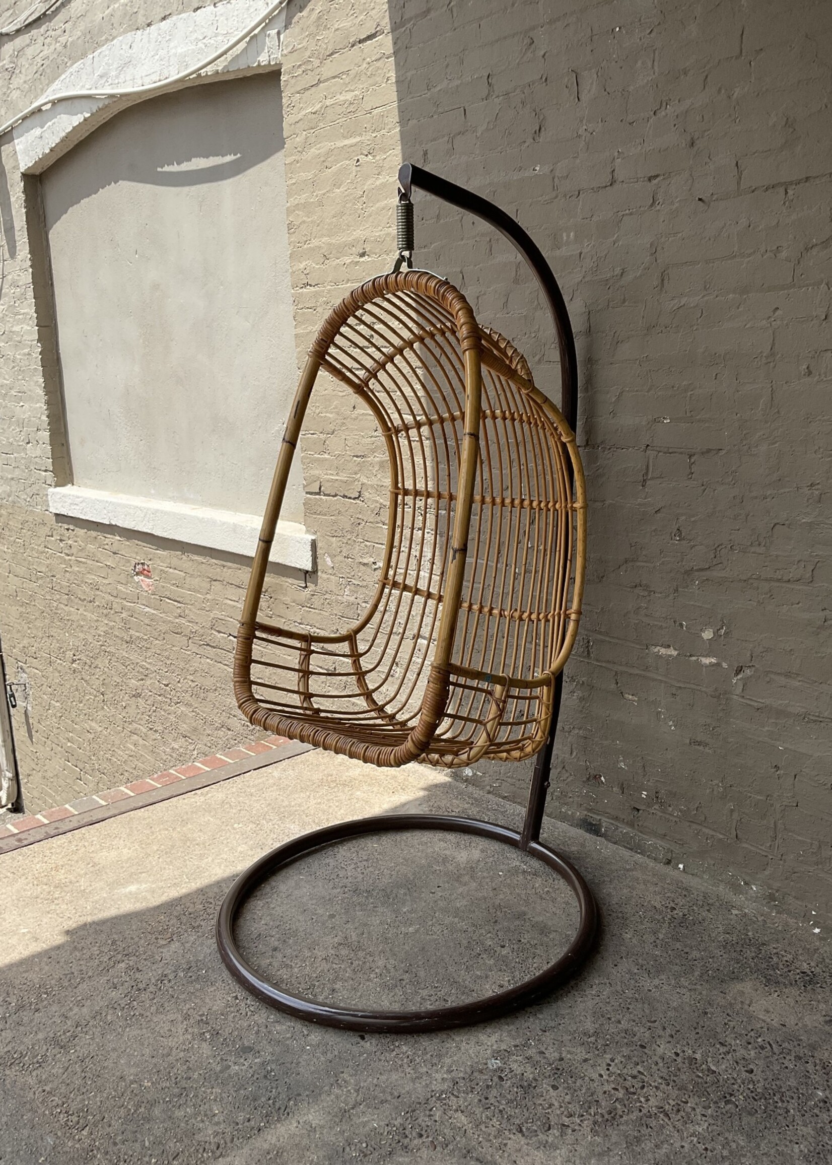 Vintage Rattan Hanging Egg Chair