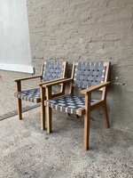 GOODWOOD Pair of Teak Patio Chairs