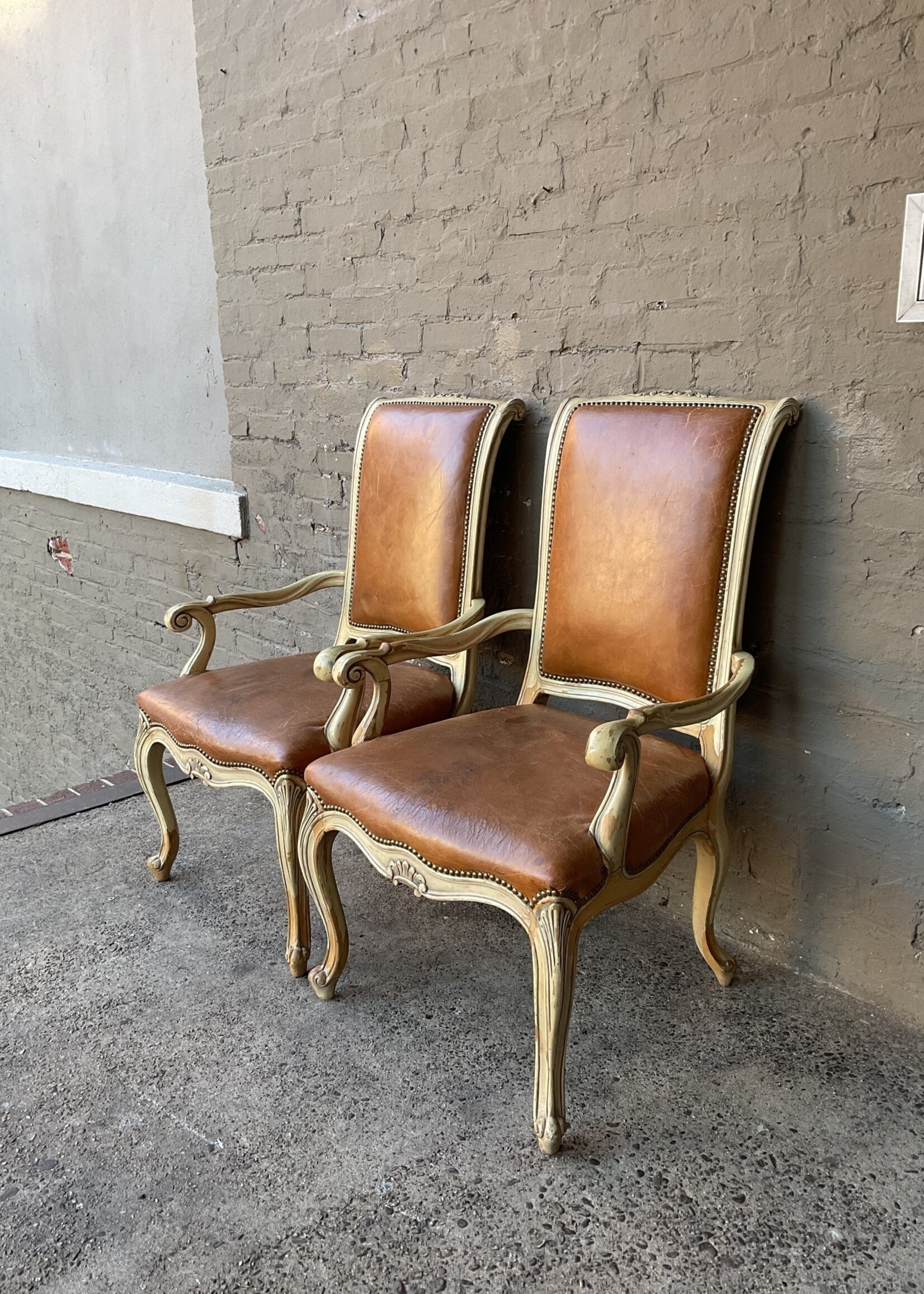 GOODWOOD Pair of Leather Armchairs