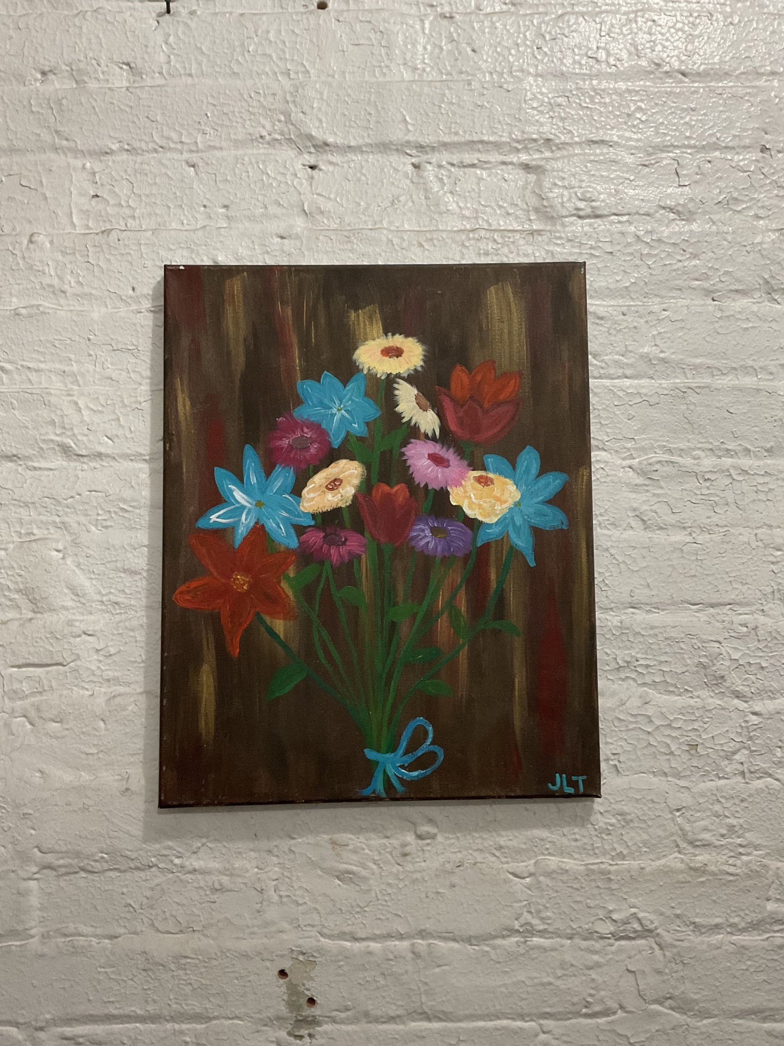 Still Life of Flowers, Acrylic on Canvas