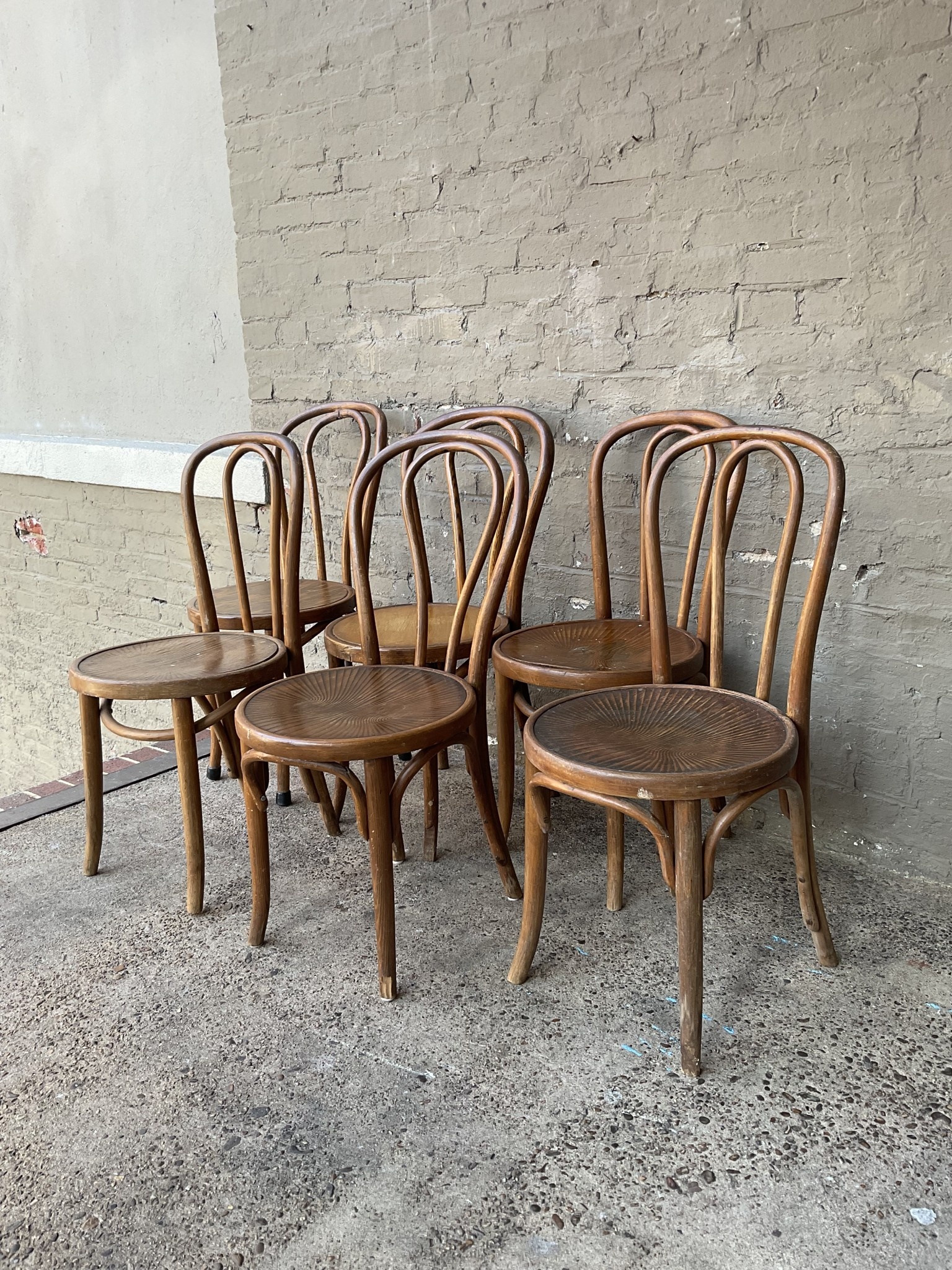 Set of 6 Bentwood Chairs, Some Repairs