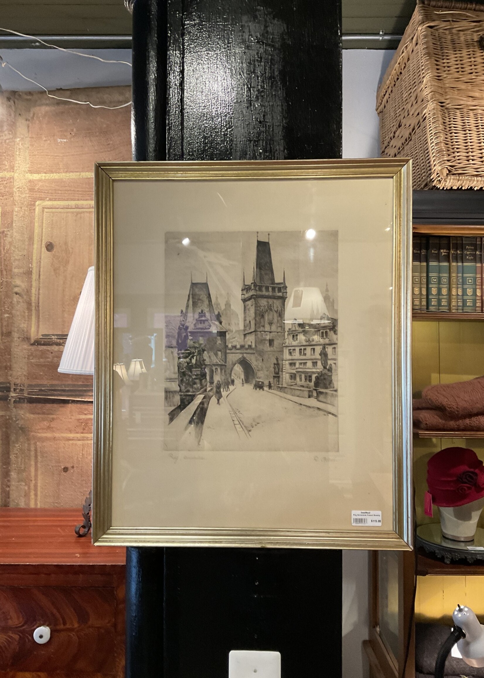 GOODWOOD Prag Karlsbrücke Framed Drawing