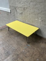 GOODWOOD Yellow Painted Coffee Table on Hairpin Legs