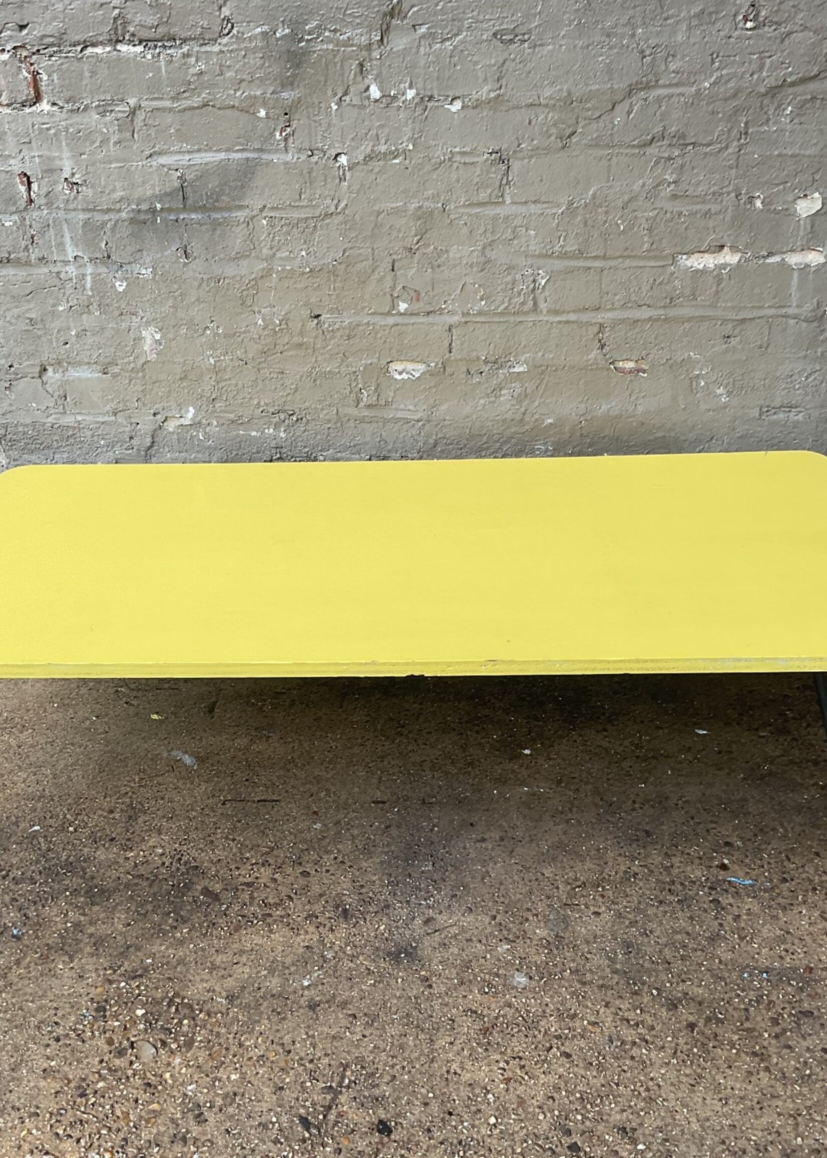 GOODWOOD Yellow Painted Coffee Table on Hairpin Legs