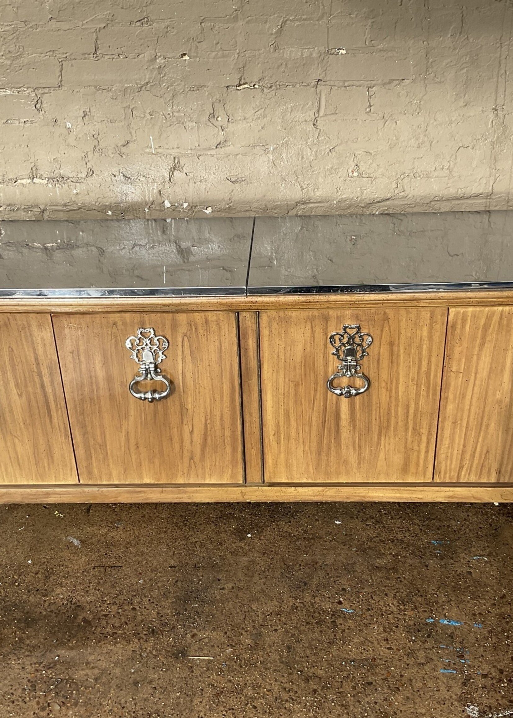 GOODWOOD Hollywood Regency Style Metal Top Buffet