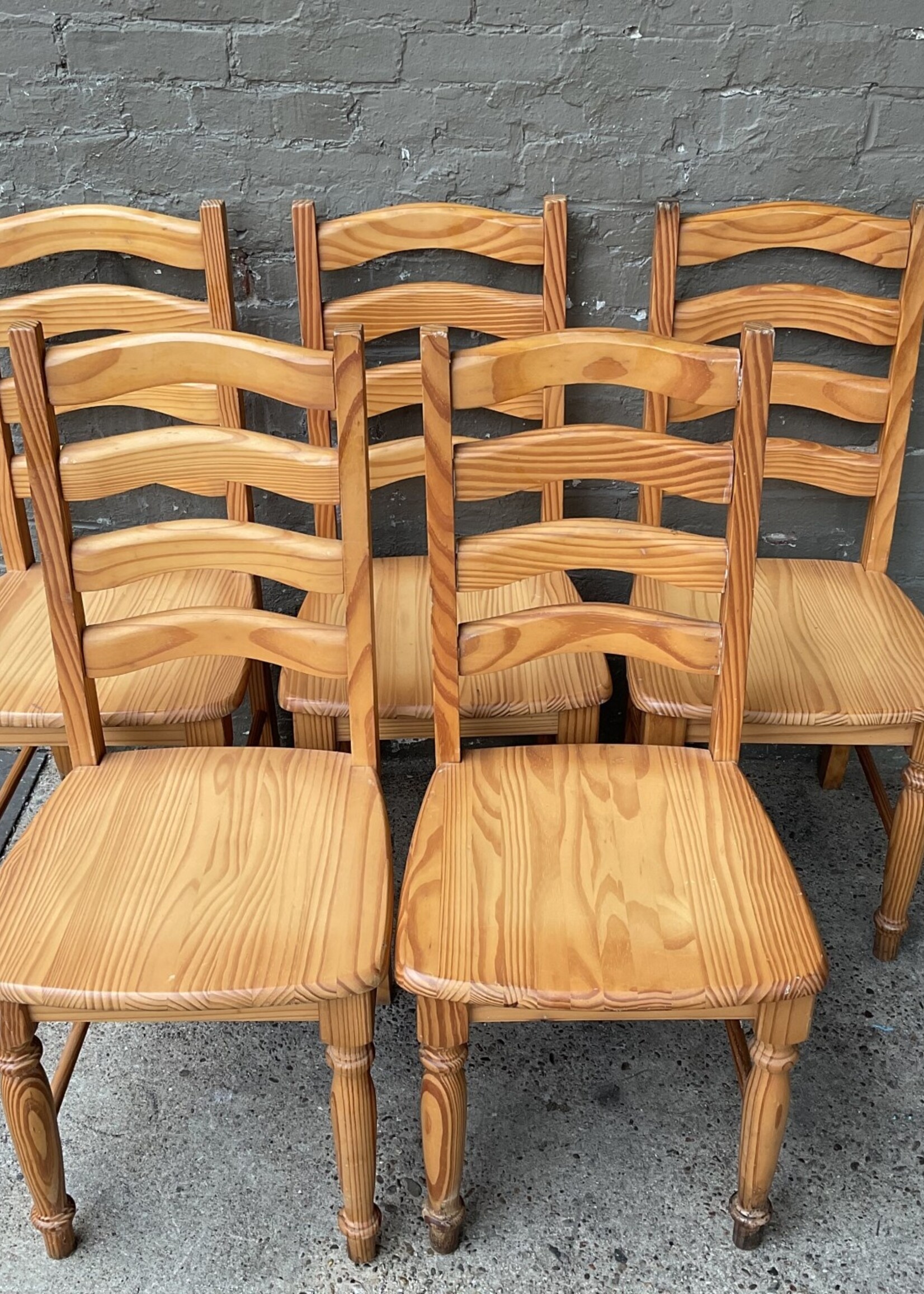 Pine ladder 2025 back chairs