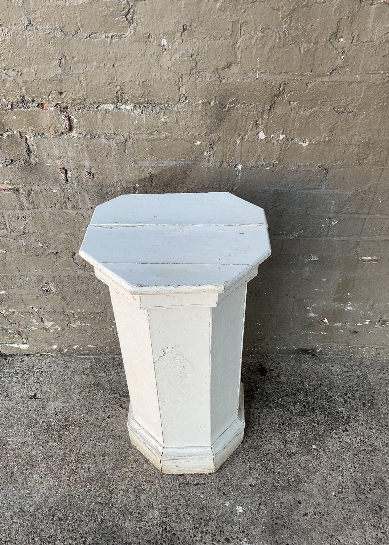 GOODWOOD Vintage Painted Pedestal, Loss to Top