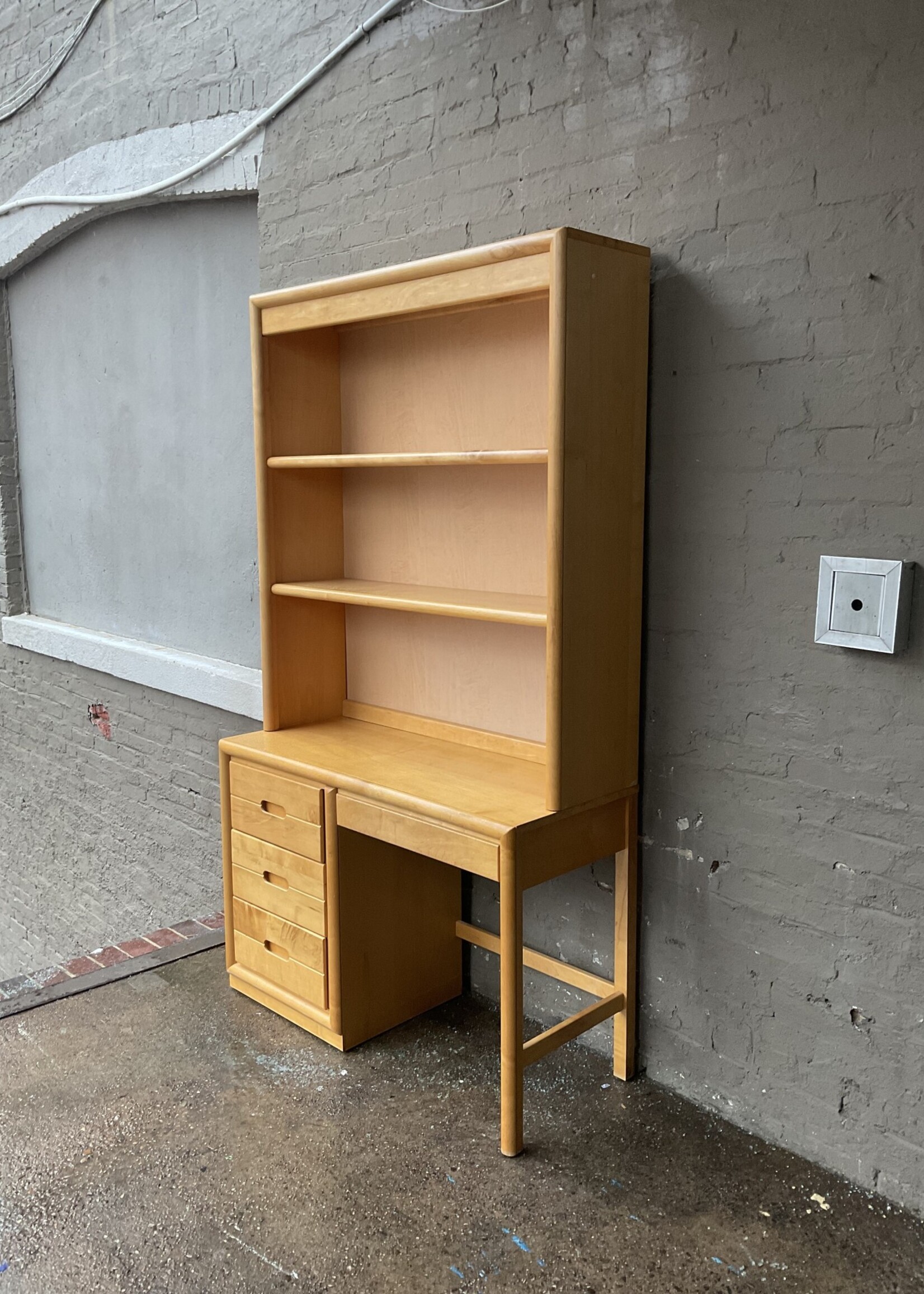 GOODWOOD MCM Maple Bookcase Desk