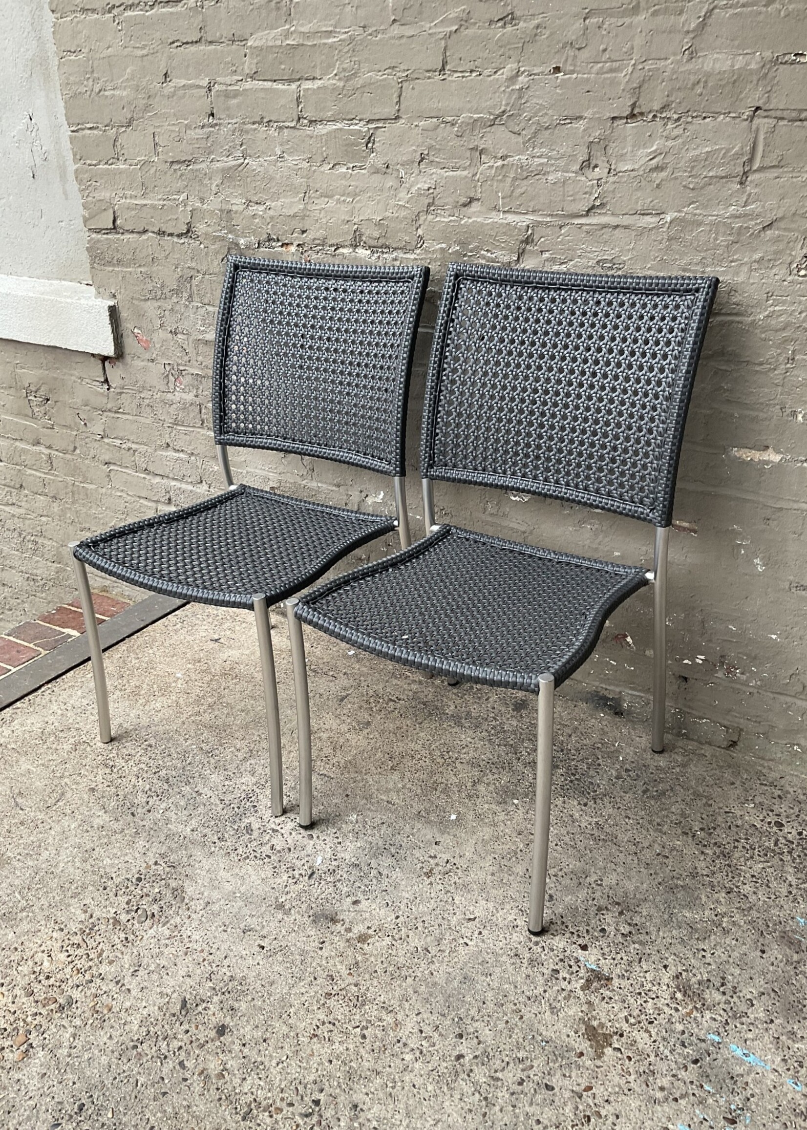 GOODWOOD Pair of Gloster Faux Cane Chairs